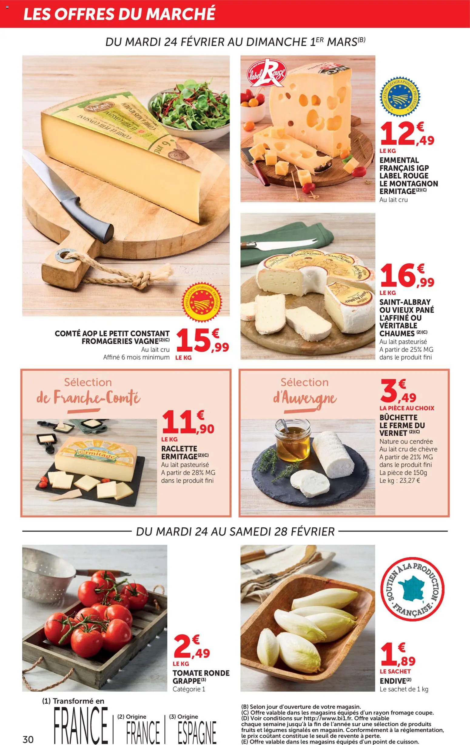 {H1} | Page: 30 | Produits: Emmental, Raclette, Lait, Fromage