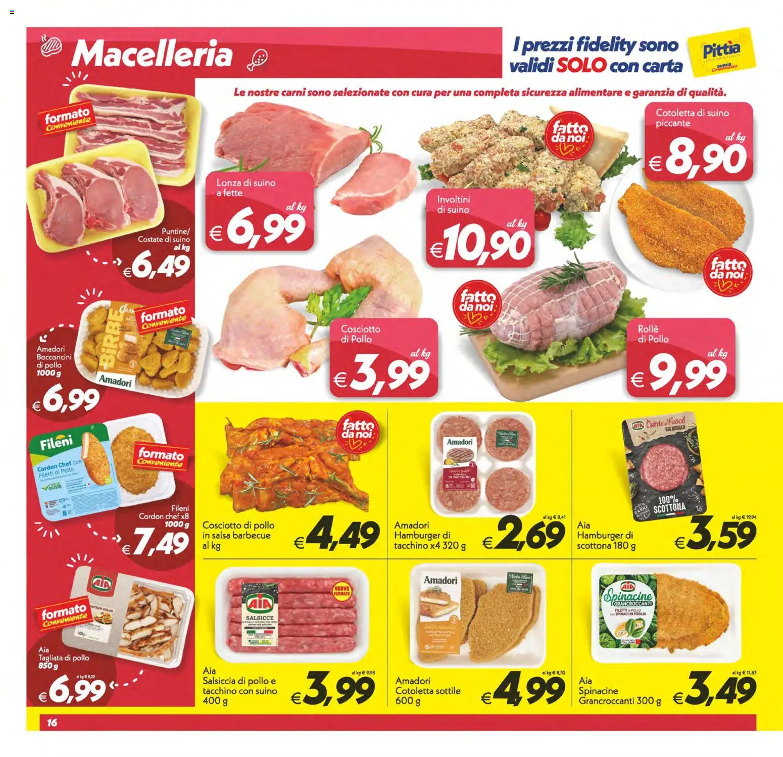 Volantino SuperConveniente del 14.11.2025 | Pagina: 16 | Prodotti: Pollo, Salsa, Tacchino, Salsiccia