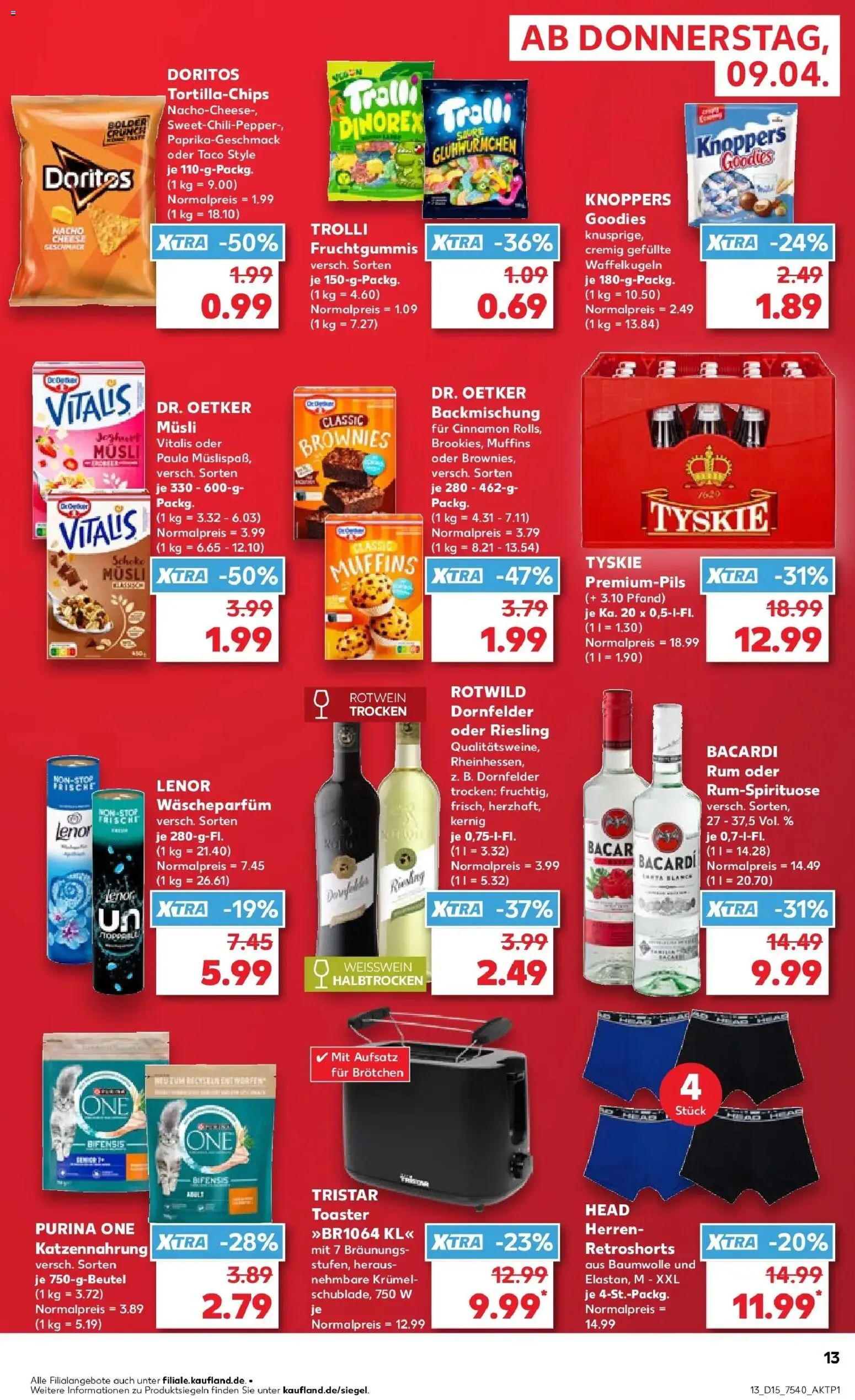 Kaufland Prospekt Blankenfelde-Mahlow	 – gültig ab 07.04.2026 | Seite: 25 | Produkte: Purina one, Lenor, Toaster, Knoppers