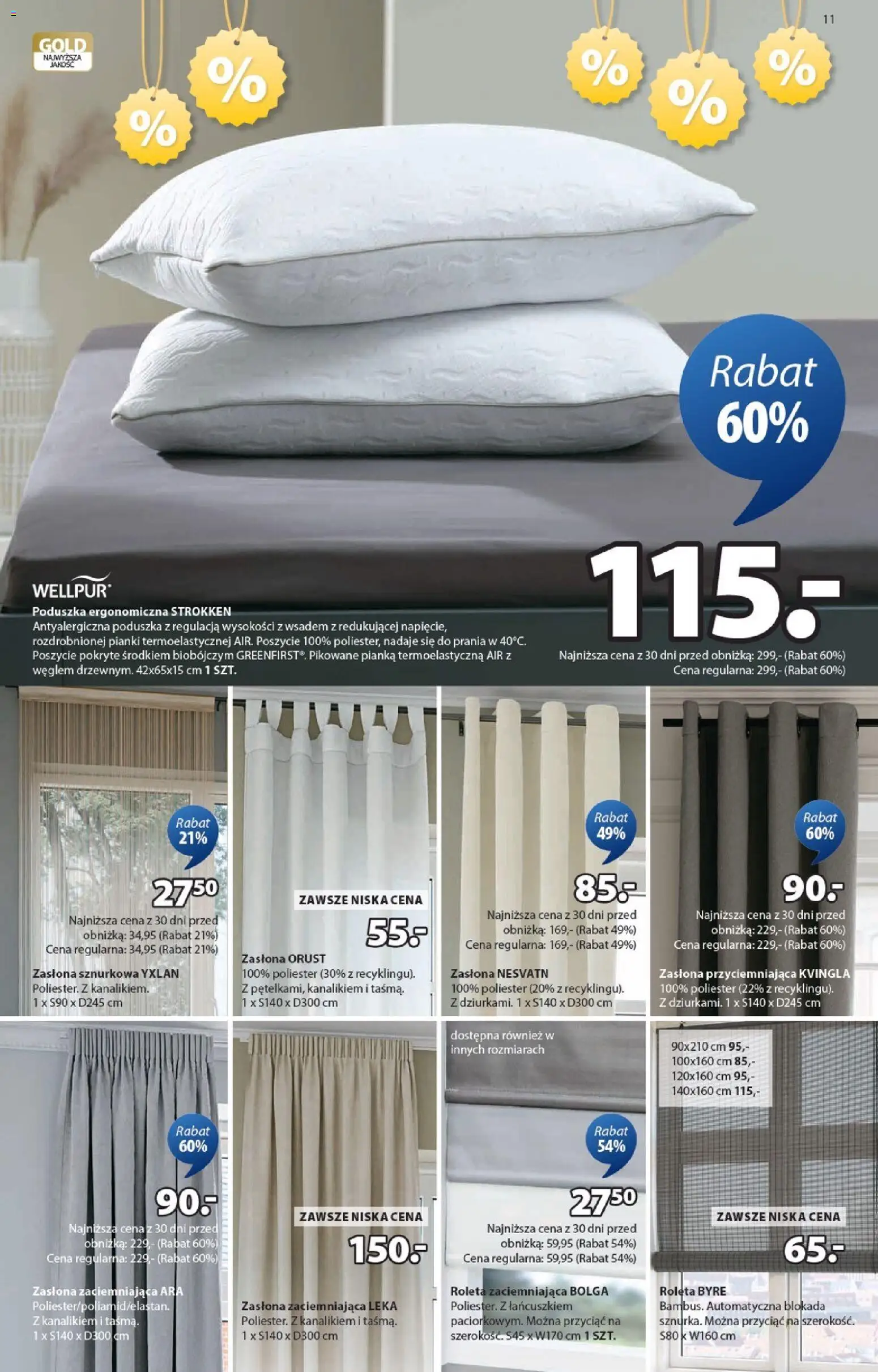 JYSK Gazetka od 31.12.2025 | Strona: 11 | Produkty: Poduszka, Pianki