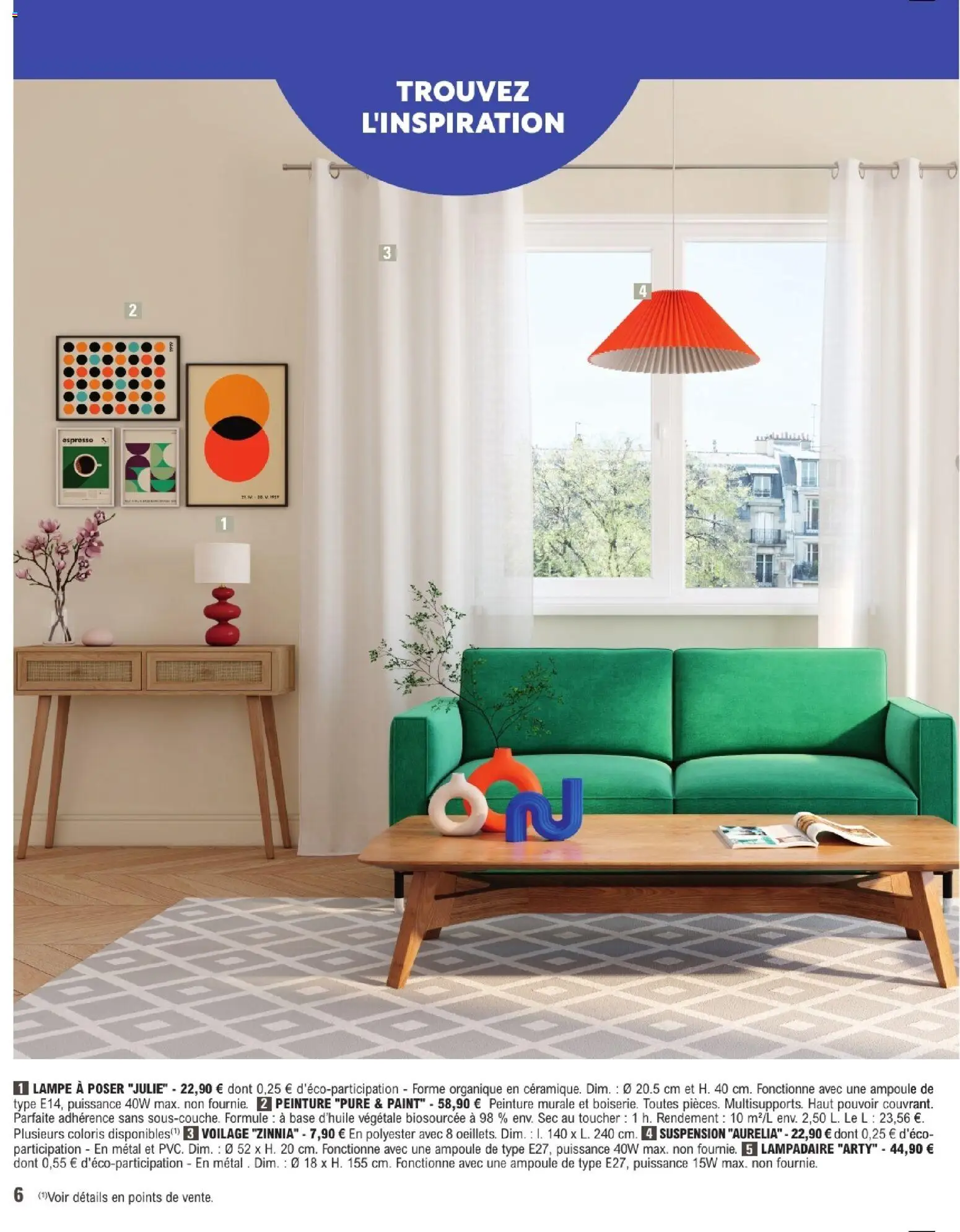 {H1} | Page: 6 | Produits: Base, Lampadaire, Suspension, Lampe