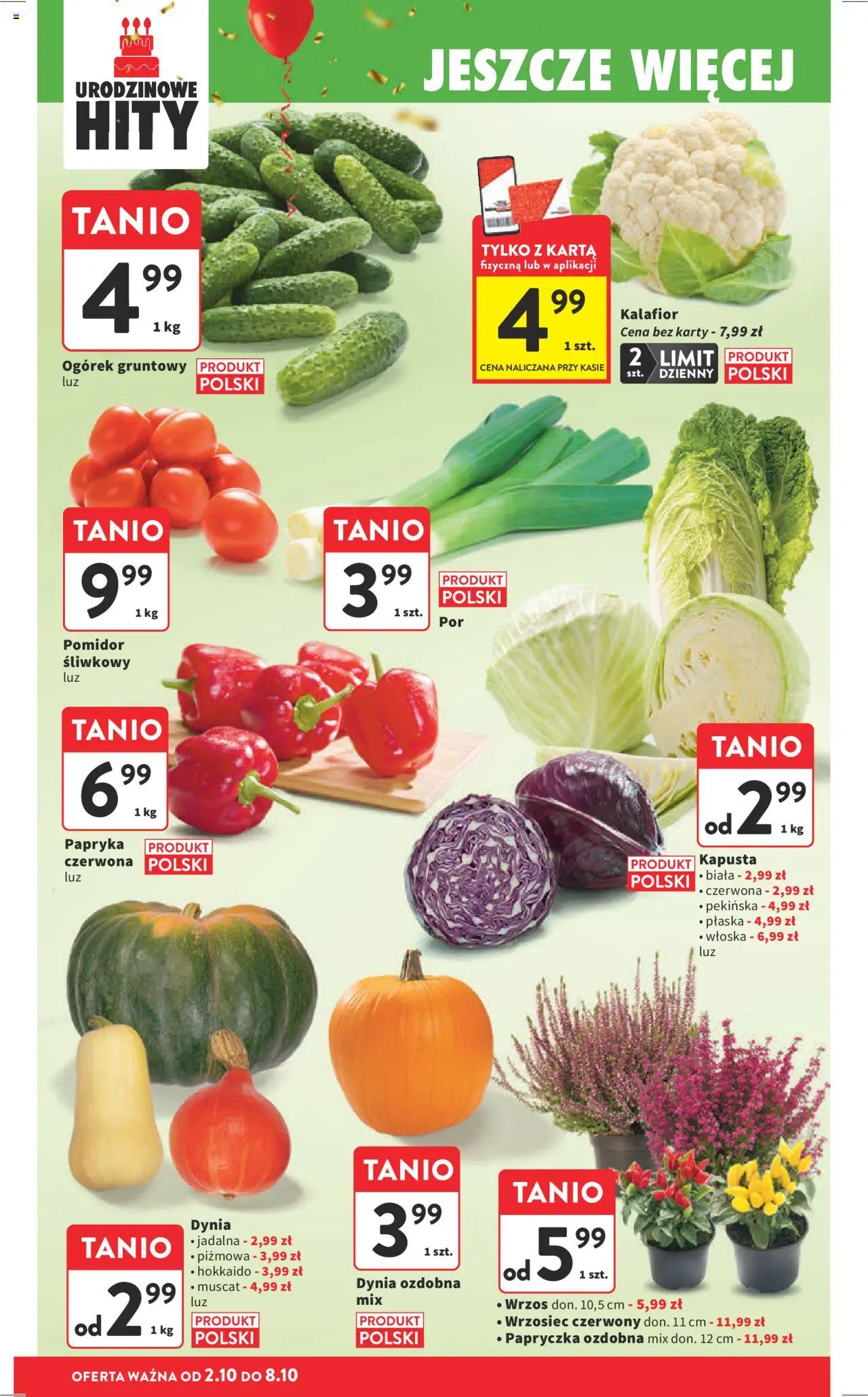 Intermarche Gazetka od 02.10.2025 | Strona: 18 | Produkty: Karta, Kalafior, Wrzos, Papryka