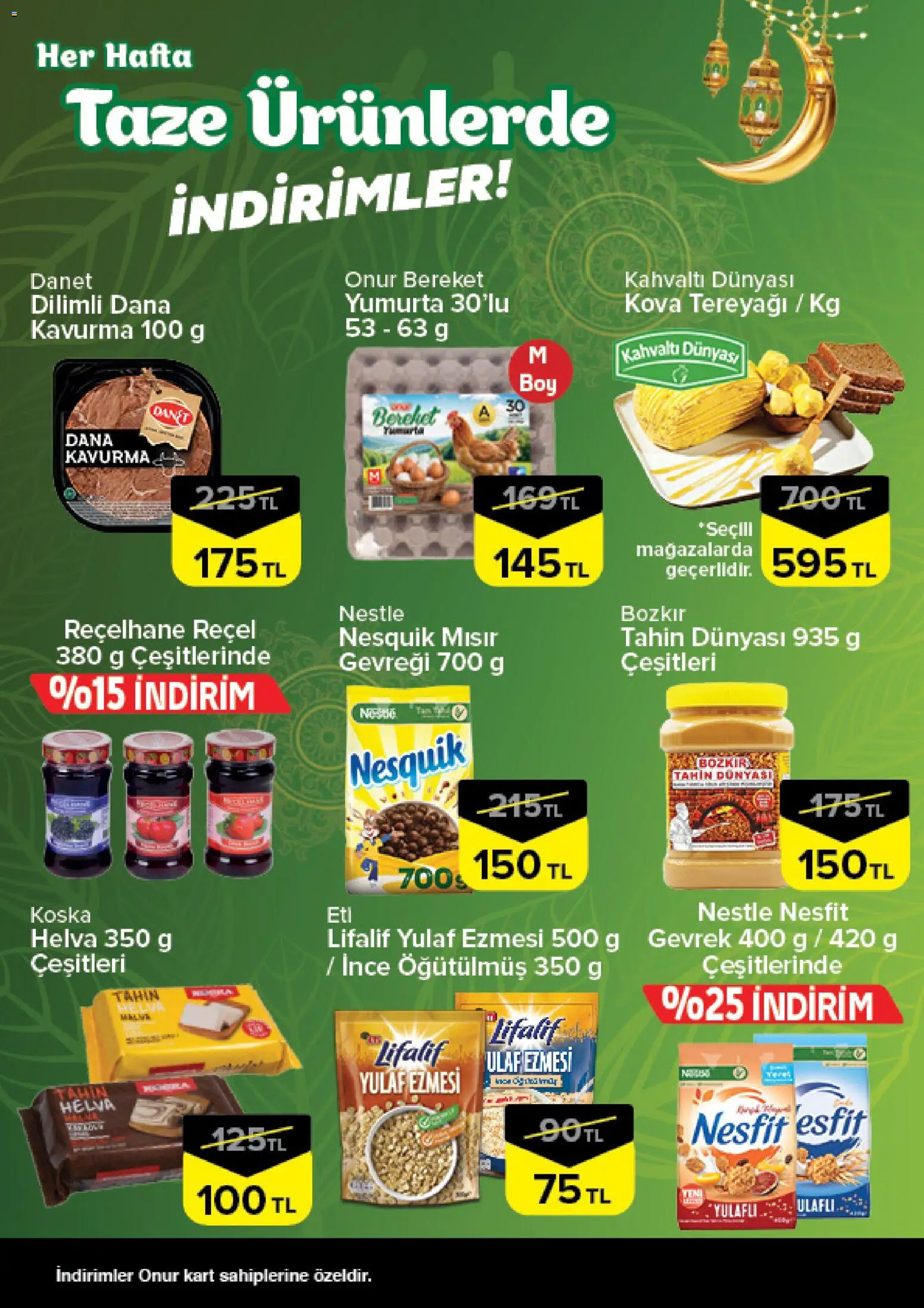 Onur Market Taze Ürünlerde İndirimler - Trakya - 19.02.2026 tarihinden itibaren geçerlidir | Sayfa: 4 | Ürünler: Gevrek, Tereyağı, Yumurta, Mısır