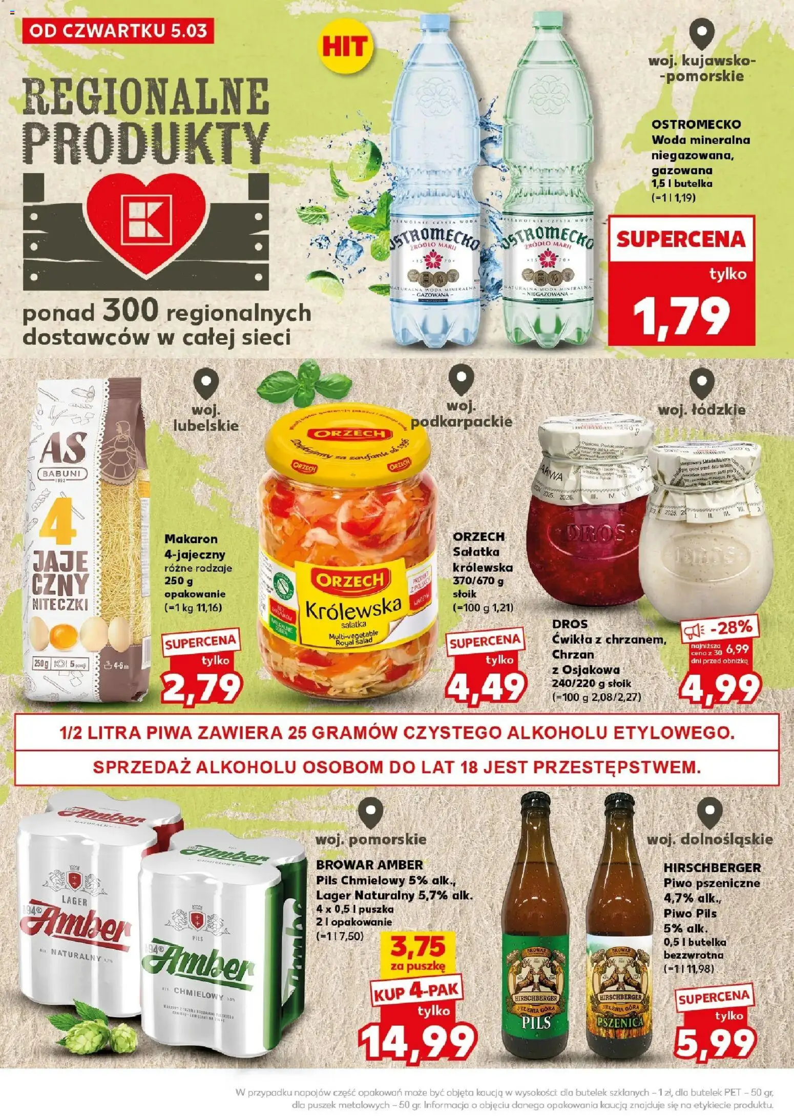 Kaufland gazetka - Mocny start od 09.03.2026 | Strona: 24 | Produkty: Chrzan, Piwo, Makaron, Sałatka
