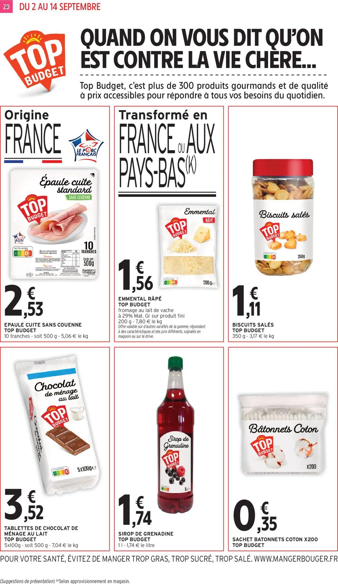  | Page: 20 | Produits: Crackers, Coton, Chocolat, Biscuits
