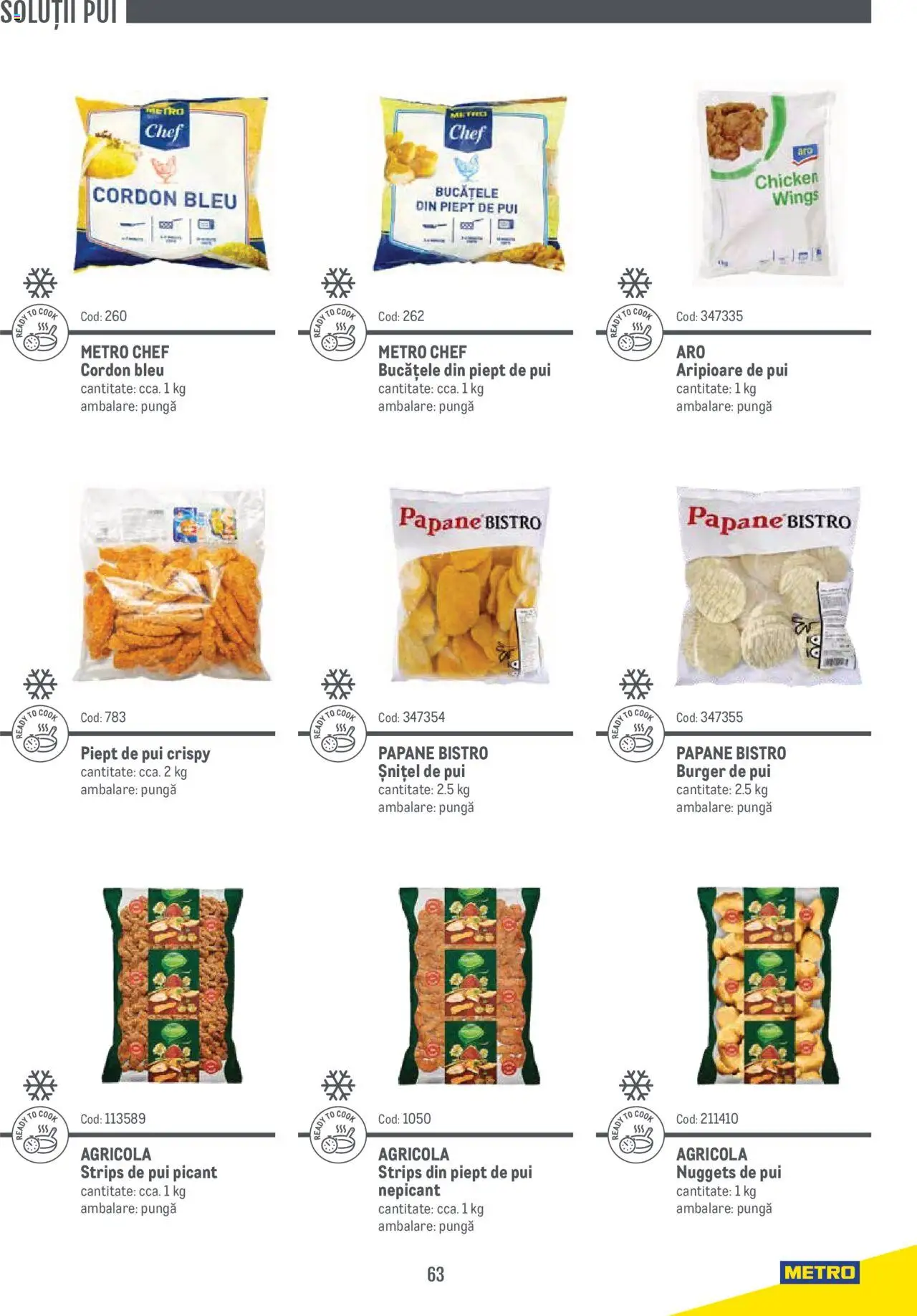 Noul catalog Metro – valabil de la 14.11.2024 | Pagină: 63 | Produse: Pungă, Cordon bleu, Burger