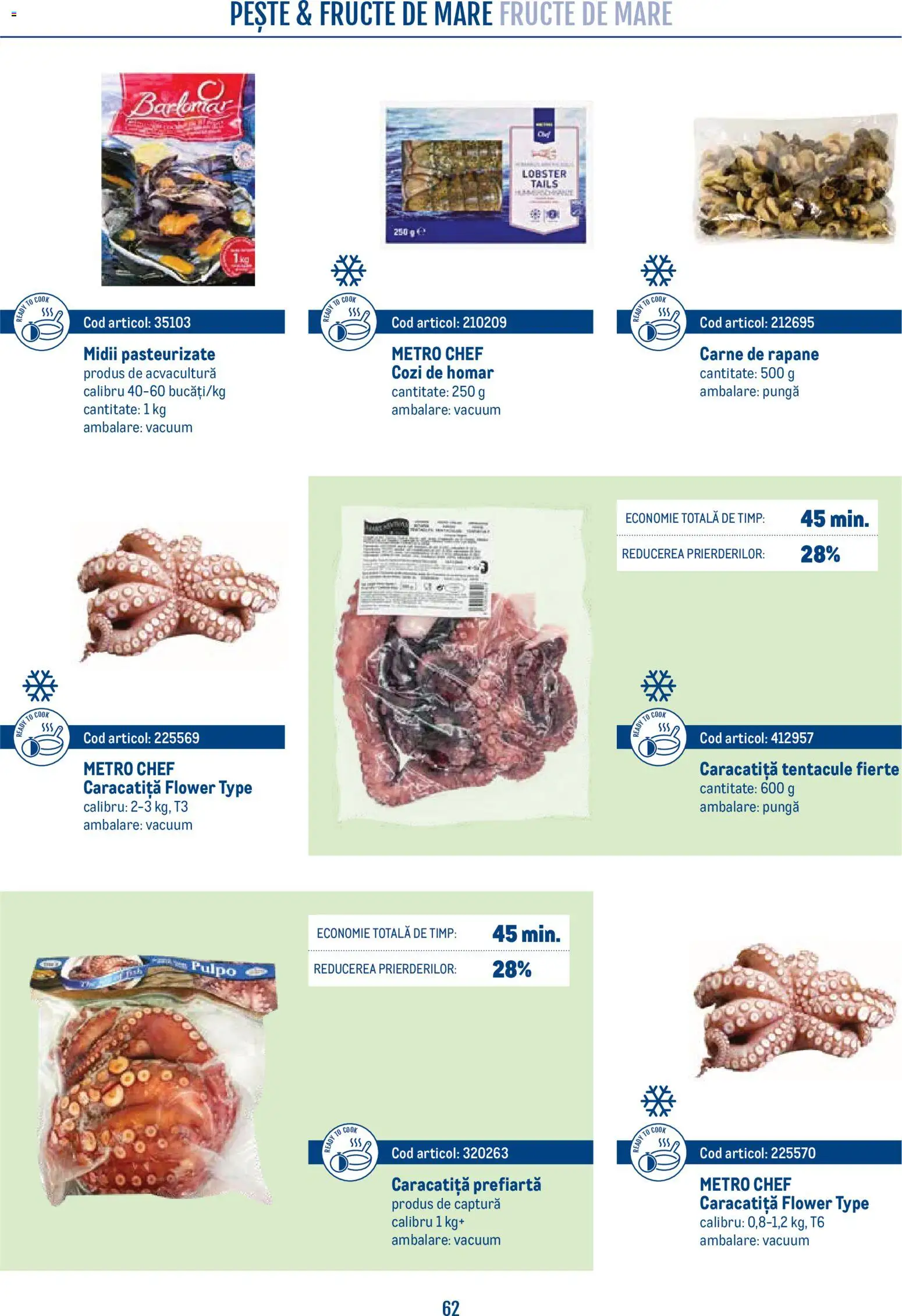 Noul catalog Metro – valabil de la 21.04.2026 | Pagină: 62 | Produse: Pungă, Pește, Fructe, Fructe De Mare