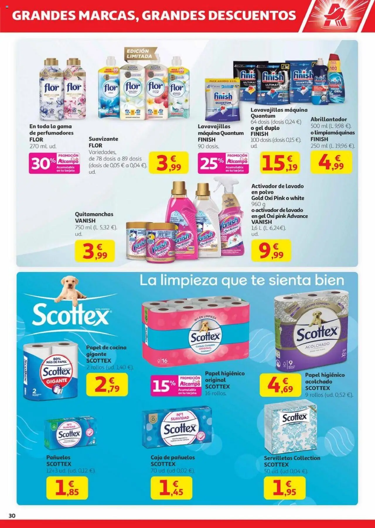 Alcampo - Canarias │ válido desde el 23.10.2025 | Página: 30 | Productos: Polvo, Lavavajillas, Mesa, Caja