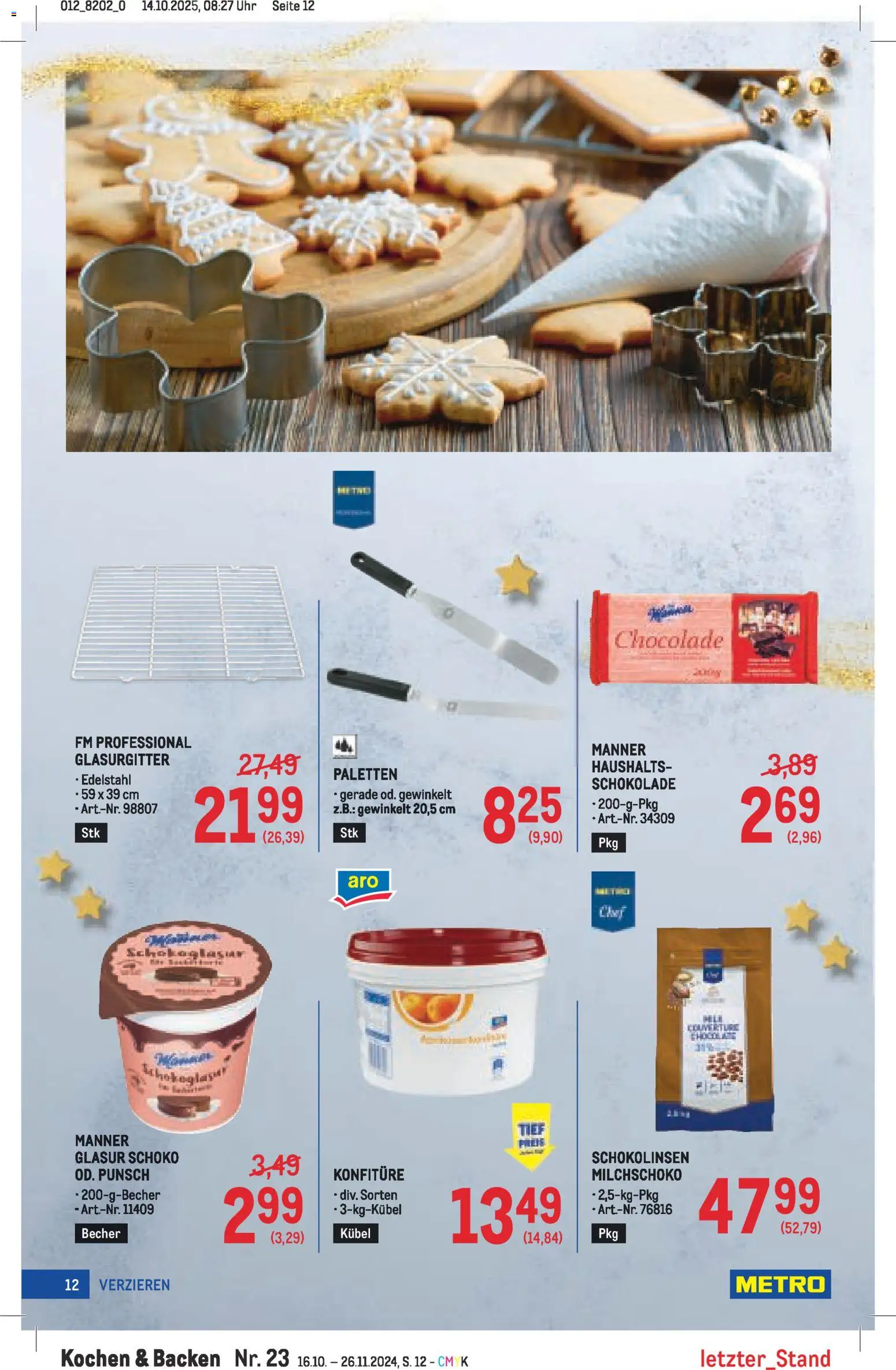 Metro Backen Spezial gültig ab 30.10.2025 | Seite: 12 | Produkte: Uhr, Schokolade