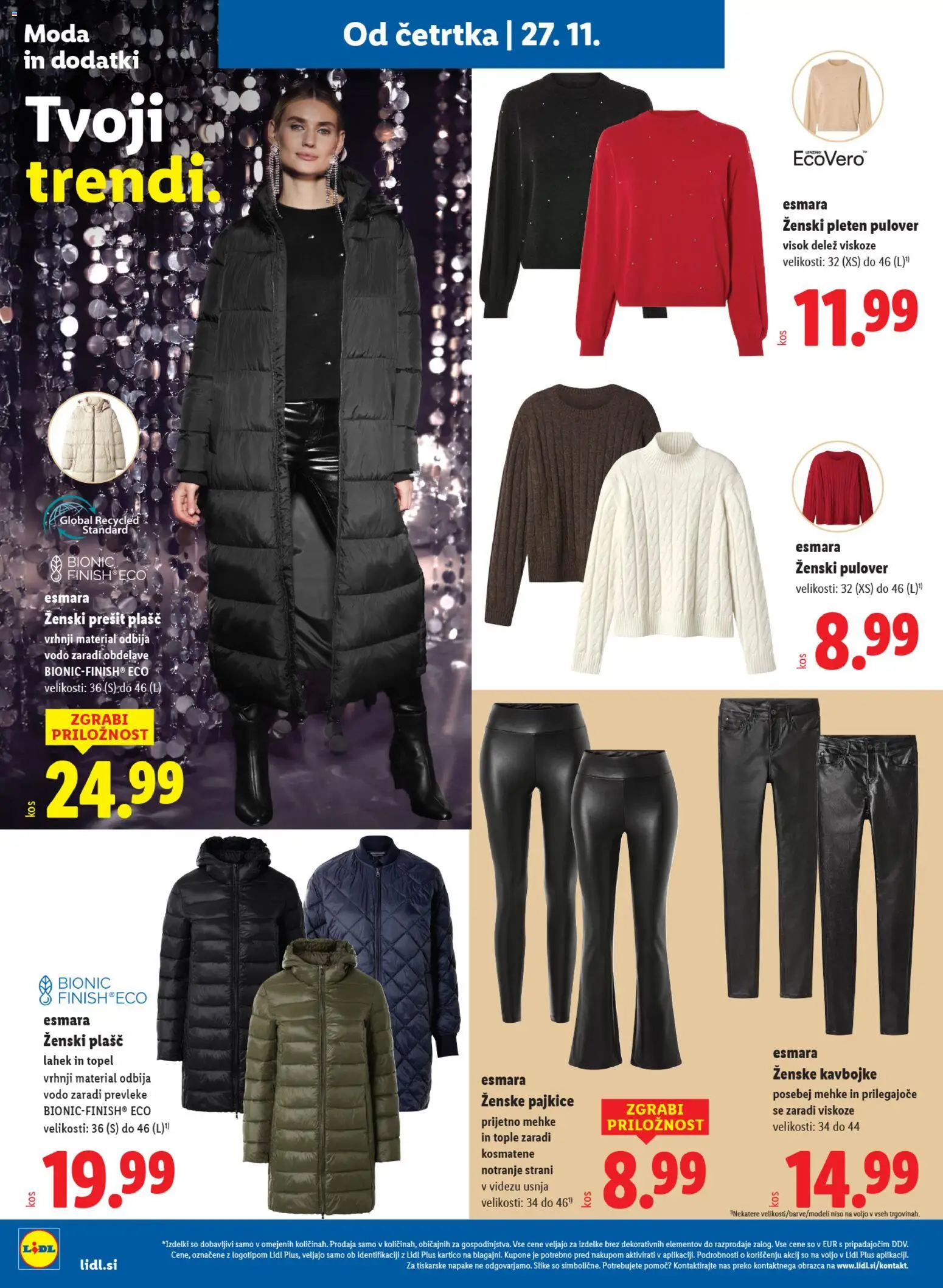 Novi Lidl katalog ponudbe – veljaven od 27.11.2025 | Stran: 30 | Izdelki: Pajkice, Pulover, Plasc, Kavbojke