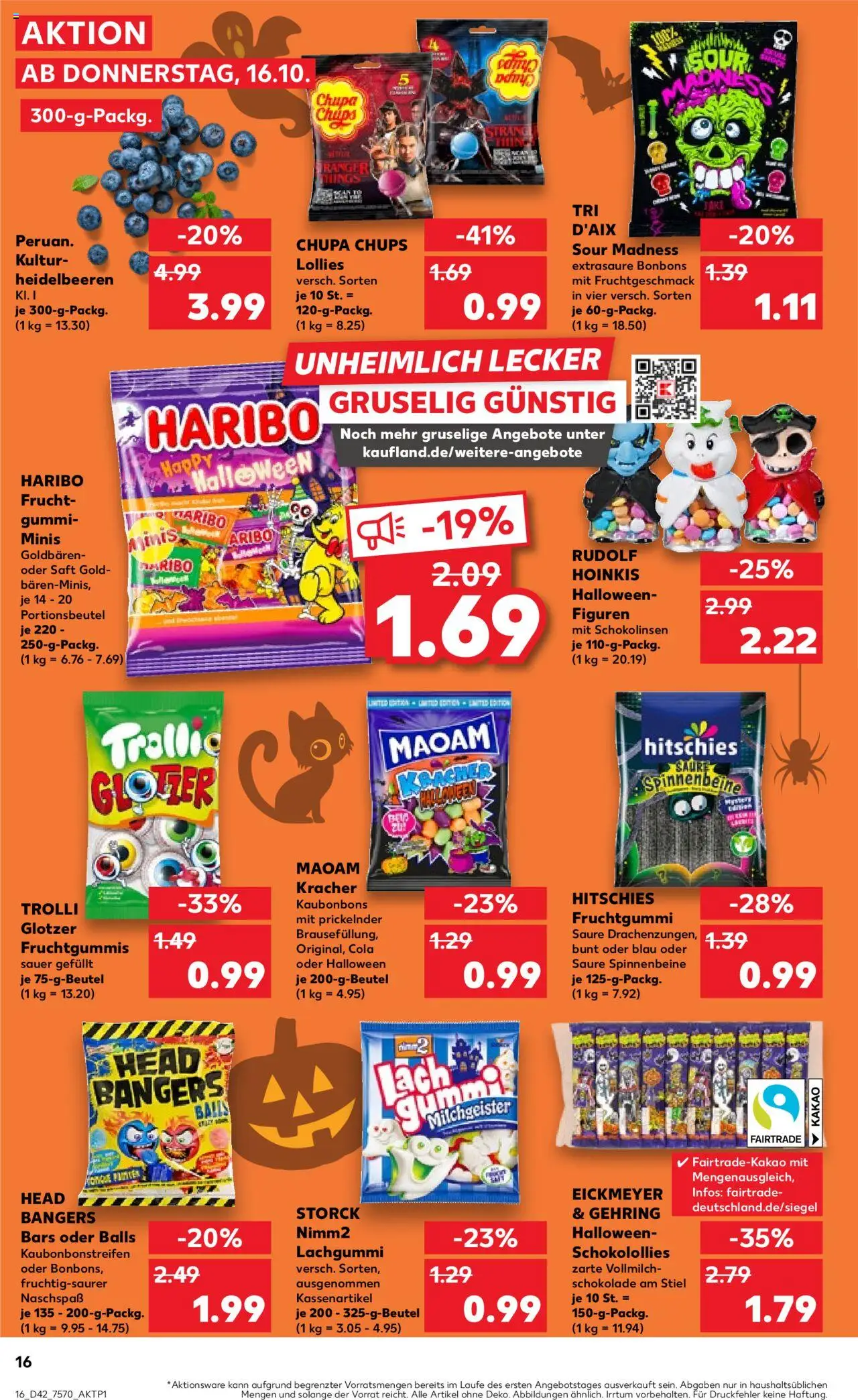 Kaufland prospekt Völklingen	 – gültig ab 16.10.2025 | Seite: 16 | Produkte: Haribo, Cola, Schokolade, Saft