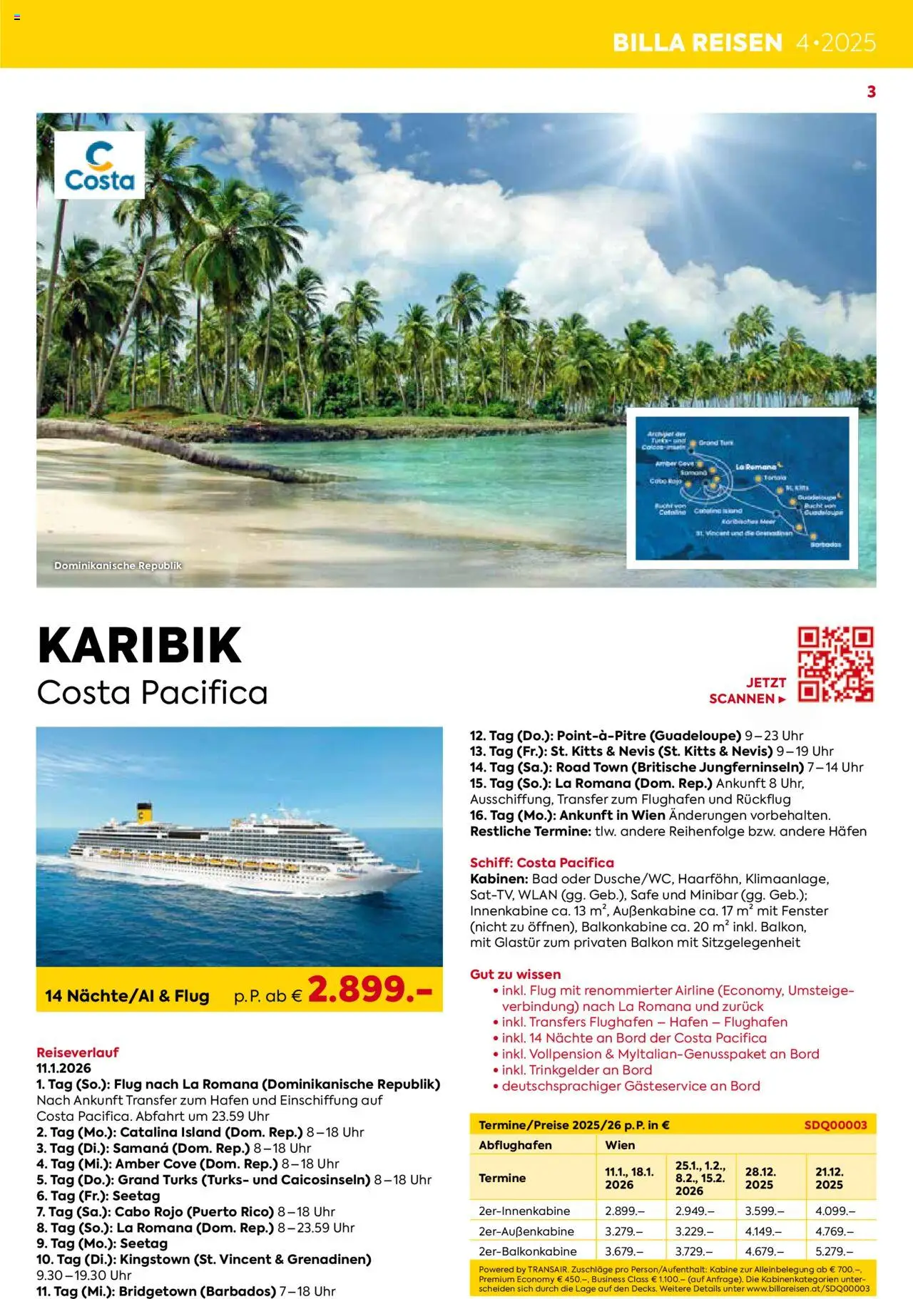 Billa Kreuzfahrt Highlights 2025 gültig ab 03.06.2025 | Seite: 3 | Produkte: Uhr, Bad