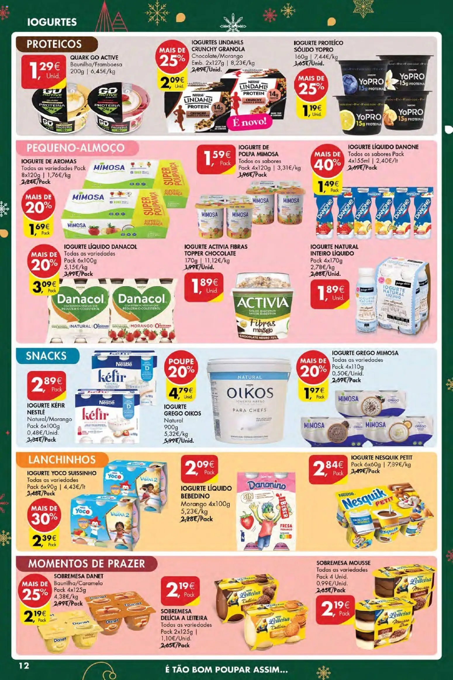 Pingo Doce Poupe Esta Semana Açores │ válido de 18.12.2025 | Página: 12 | Produtos: Granola, Iogurtes, Chocolate, Proteina