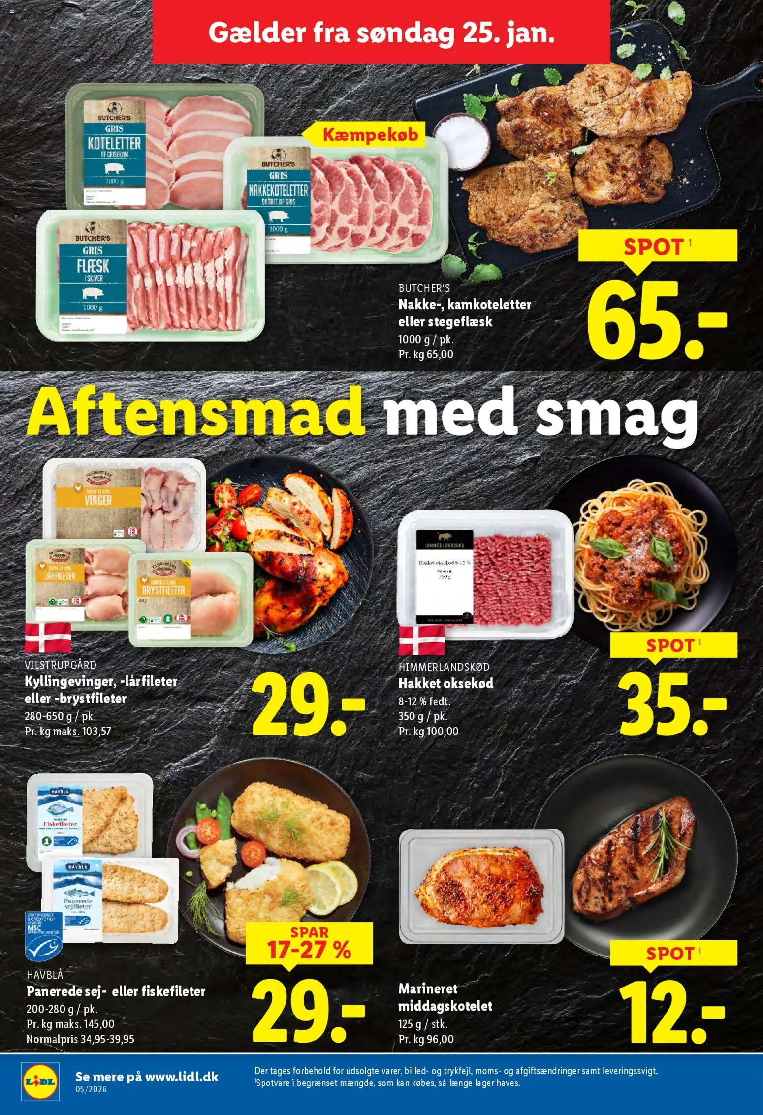 Lidl tilbudsavis – gyldig fra 25.01.2026 | Side: 3 | Produkter: Koteletter, Oksekød, Søm