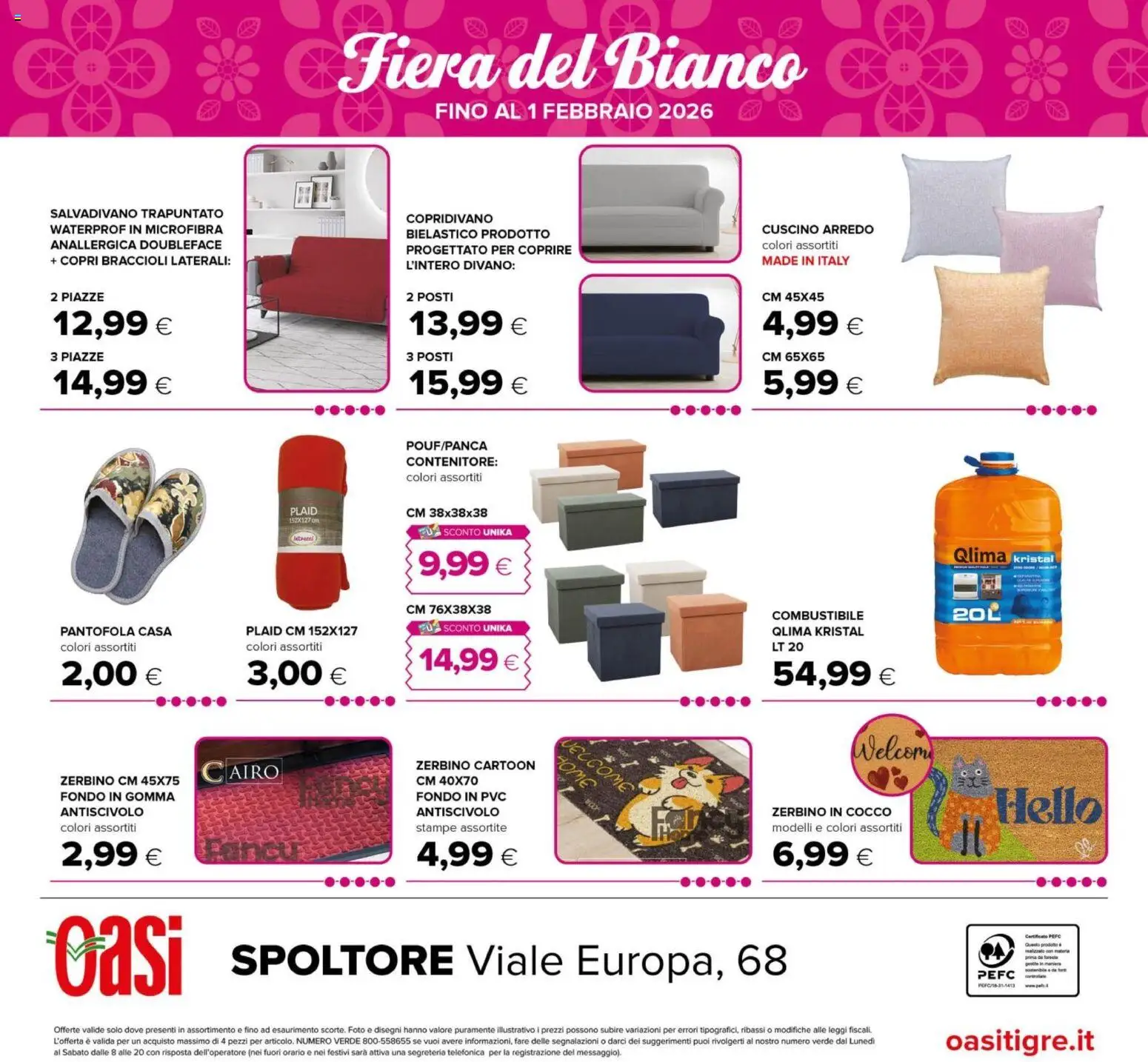 Volantino Oasi del 03.01.2026 | Pagina: 32 | Prodotti: Braccioli, Cocco, Contenitore, Zerbino