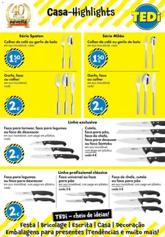 Pré-visualização TEDi - Nova abertura válido de 20.03.2026 | Página: 10 | Produtos: Faca, Bolo, Pão, Café