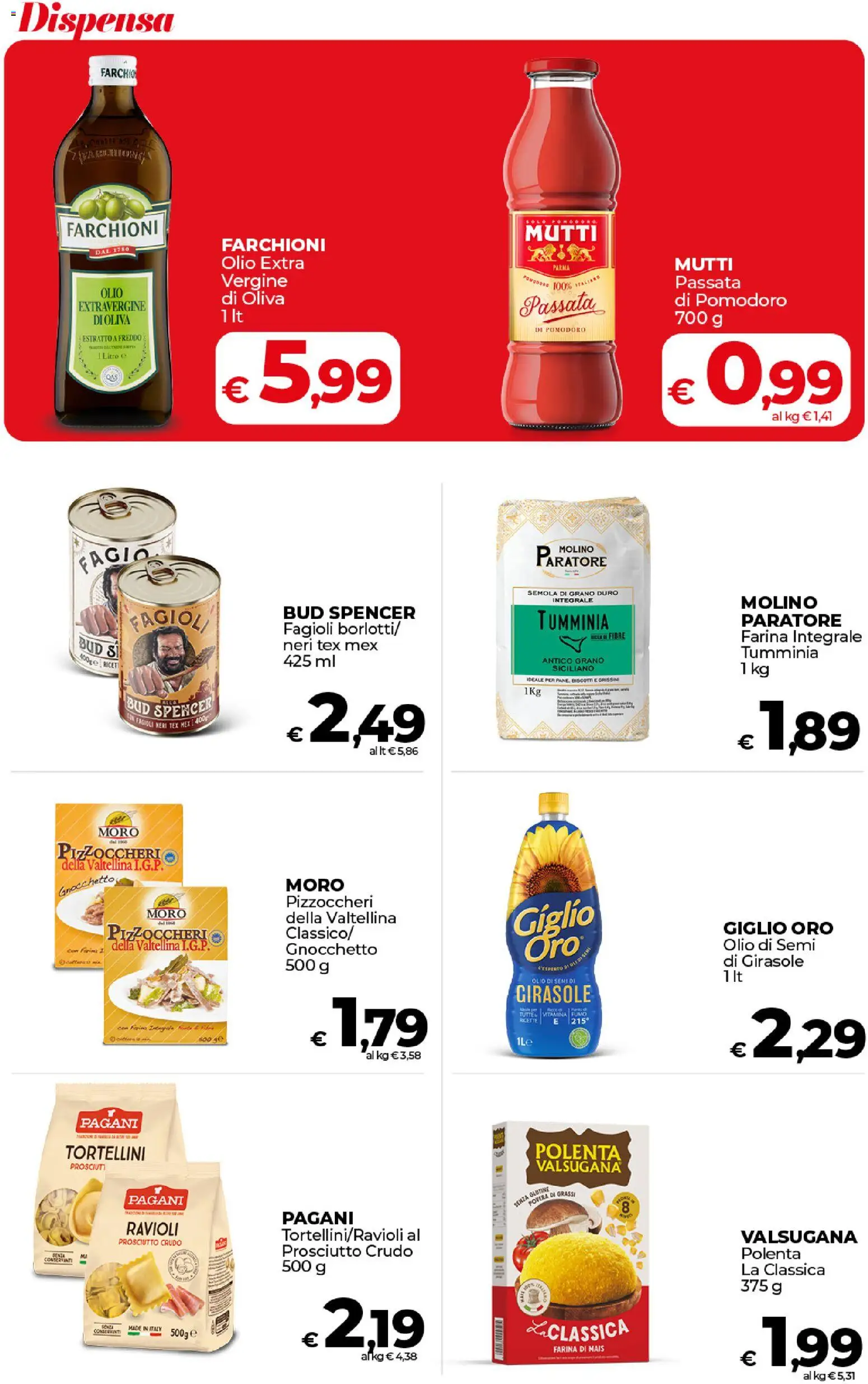 Volantino COOP del 17.01.2026 | Pagina: 22 | Prodotti: Biscotti, Pomodoro, Mutti, Mais