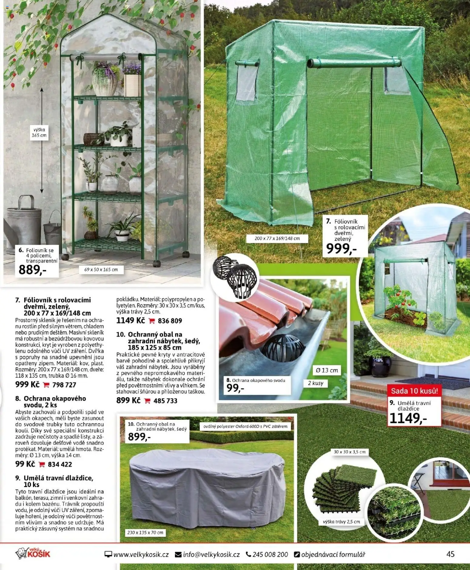 Velký Košík katalog únor 2026 od 01.02.2026 | Strana: 45 | Produkty: Skleník, Fóliovník, Nábytek, Trubka