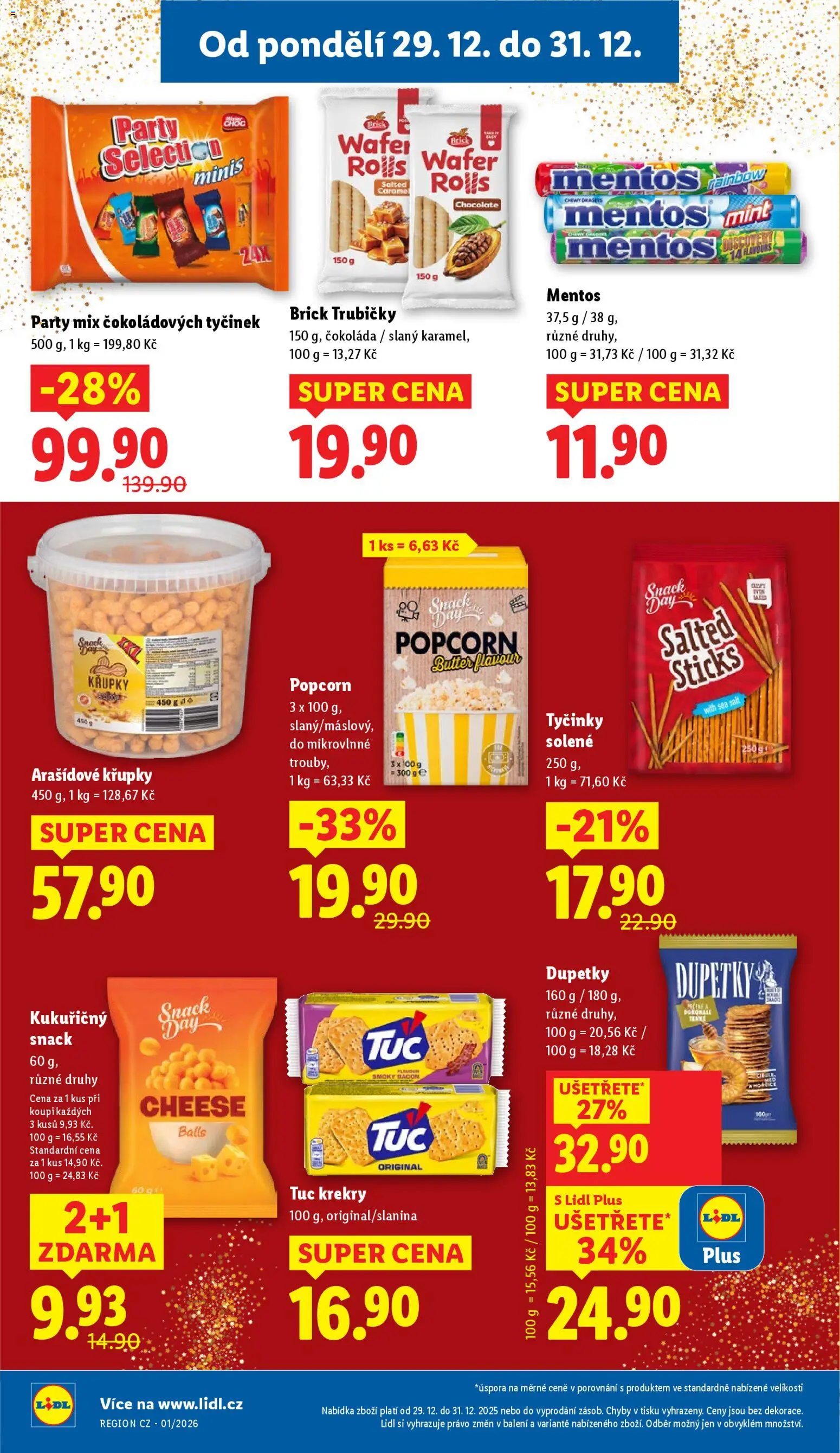 Lidl leták od 29.12.2025 | Strana: 18 | Produkty: Krekry, Popcorn, Dupetky, Křupky