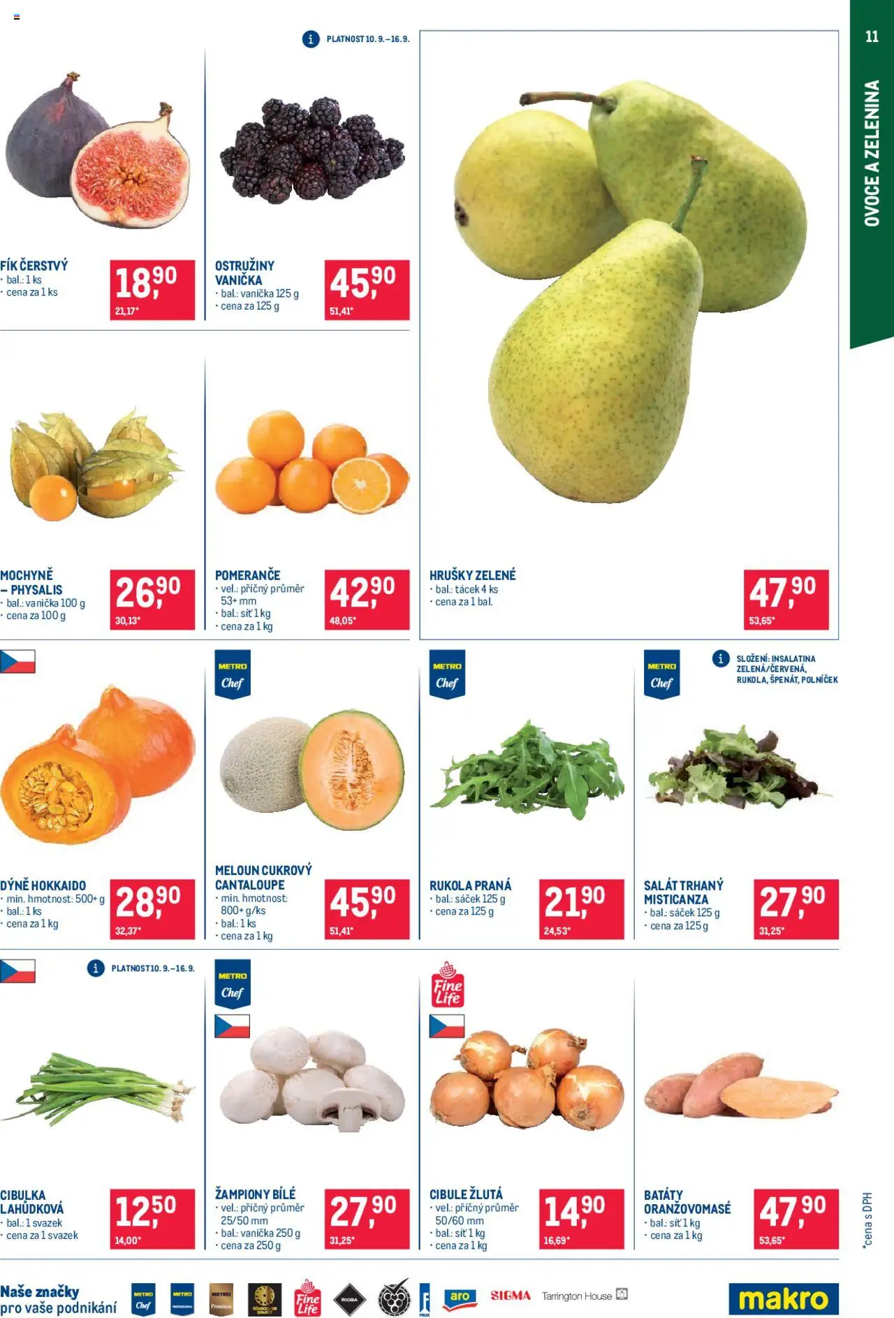 Makro leták - Pro milovníky jídla od 10.09.2025 | Strana: 11 | Produkty: Ovoce a zelenina, Meloun, Ovoce, Cibule