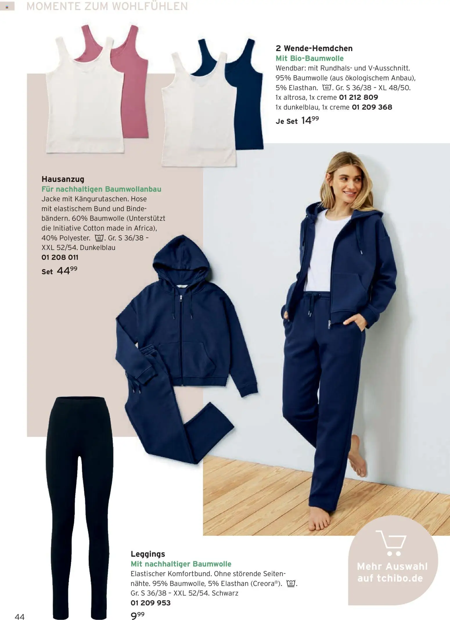 Angebote Tchibo – gültig ab 01.02.2026 | Seite: 44 | Produkte: Creme, Jacke, Hose, Leggings