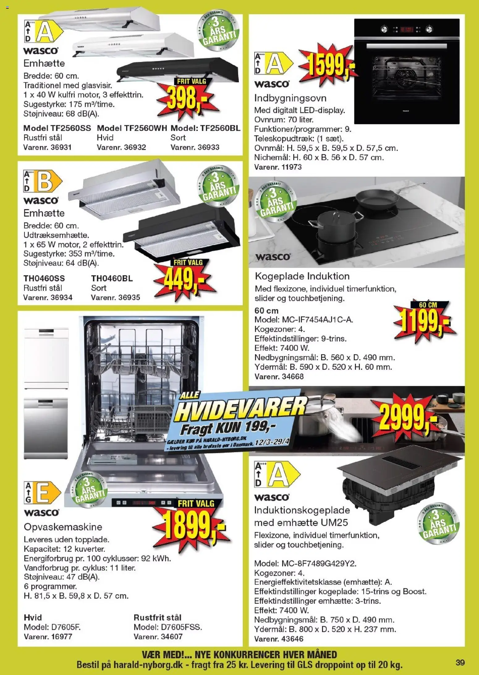 Harald Nyborg tilbudsavis – gyldig fra 09.04.2026 | Side: 43 | Produkter: Opvaskemaskine, Kogeplade