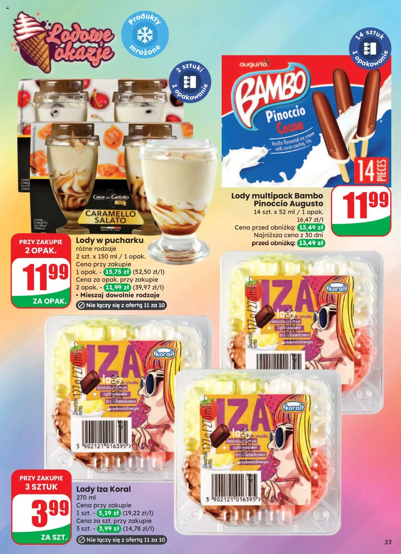 Dino Gazetka od 06.08.2025 | Strona: 33 | Produkty: Lody