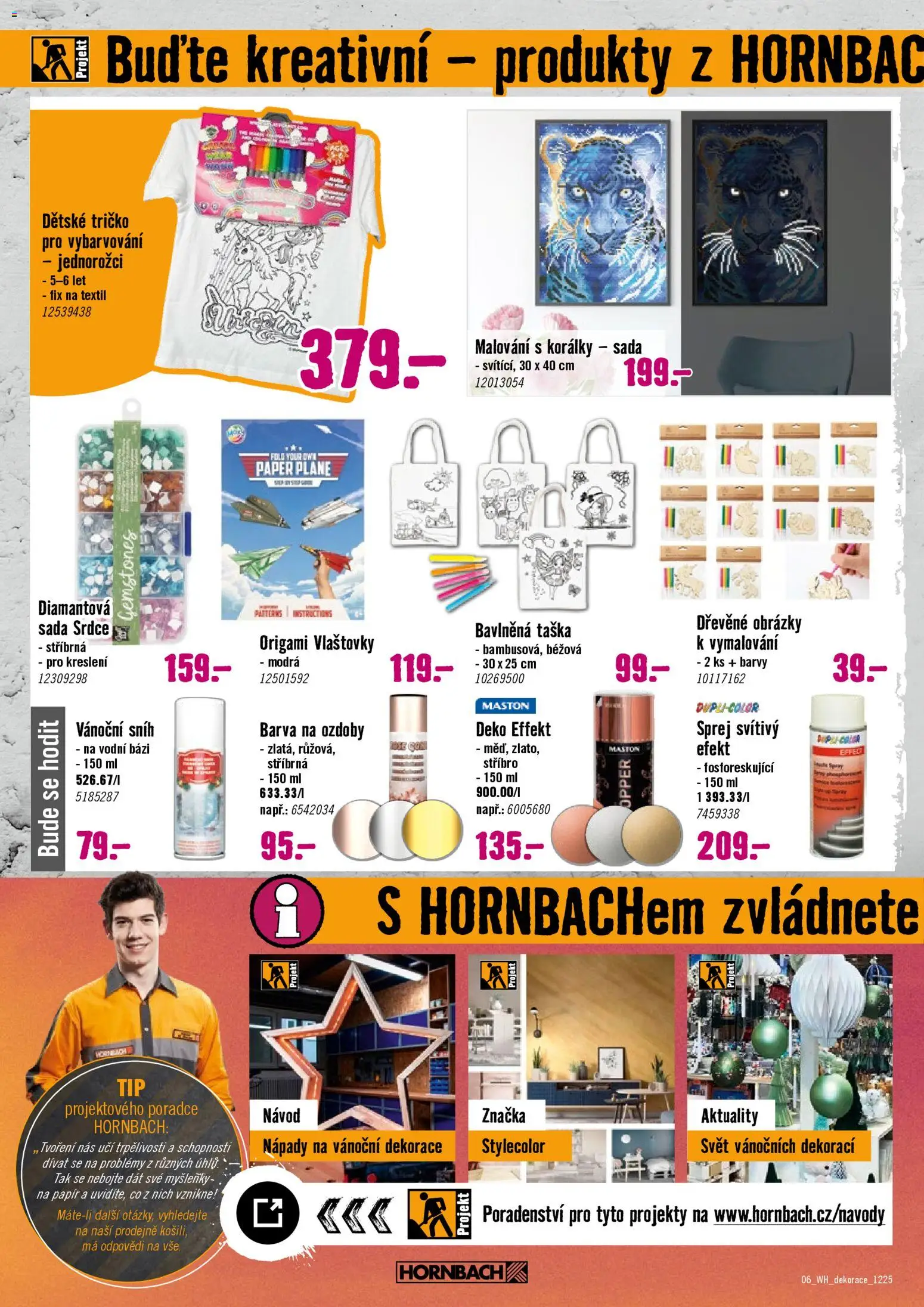 HORNBACH leták - Kreativní domov od 03.12.2025 | Strana: 6 | Produkty: Tričko, Taška, Vánoční dekorace, Dekorace