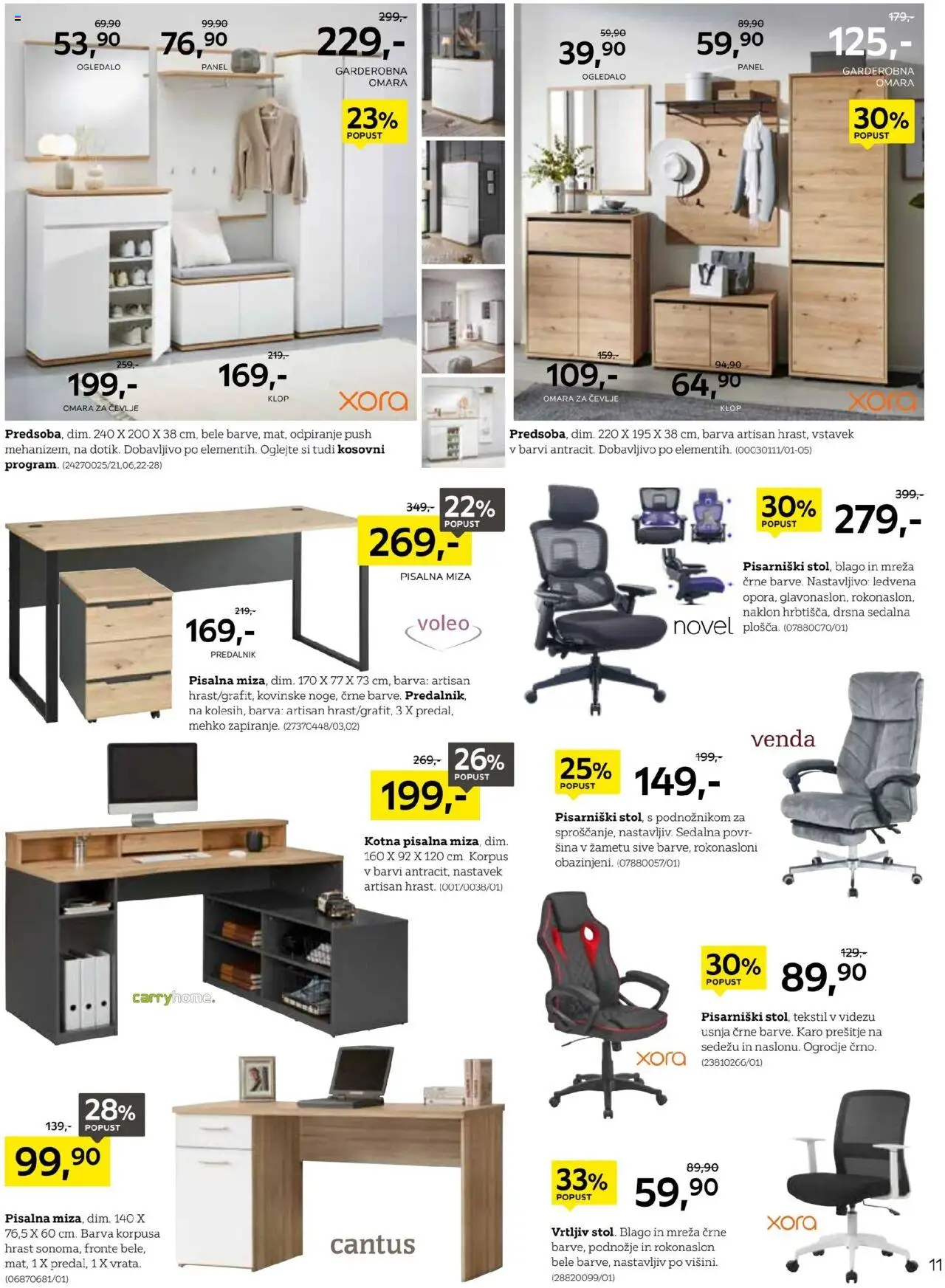 Novi XXXL Lesnina katalog ponudbe – veljaven od 15.09.2025 | Stran: 11 | Izdelki: Predalnik, Omara, Miza, Ogledalo