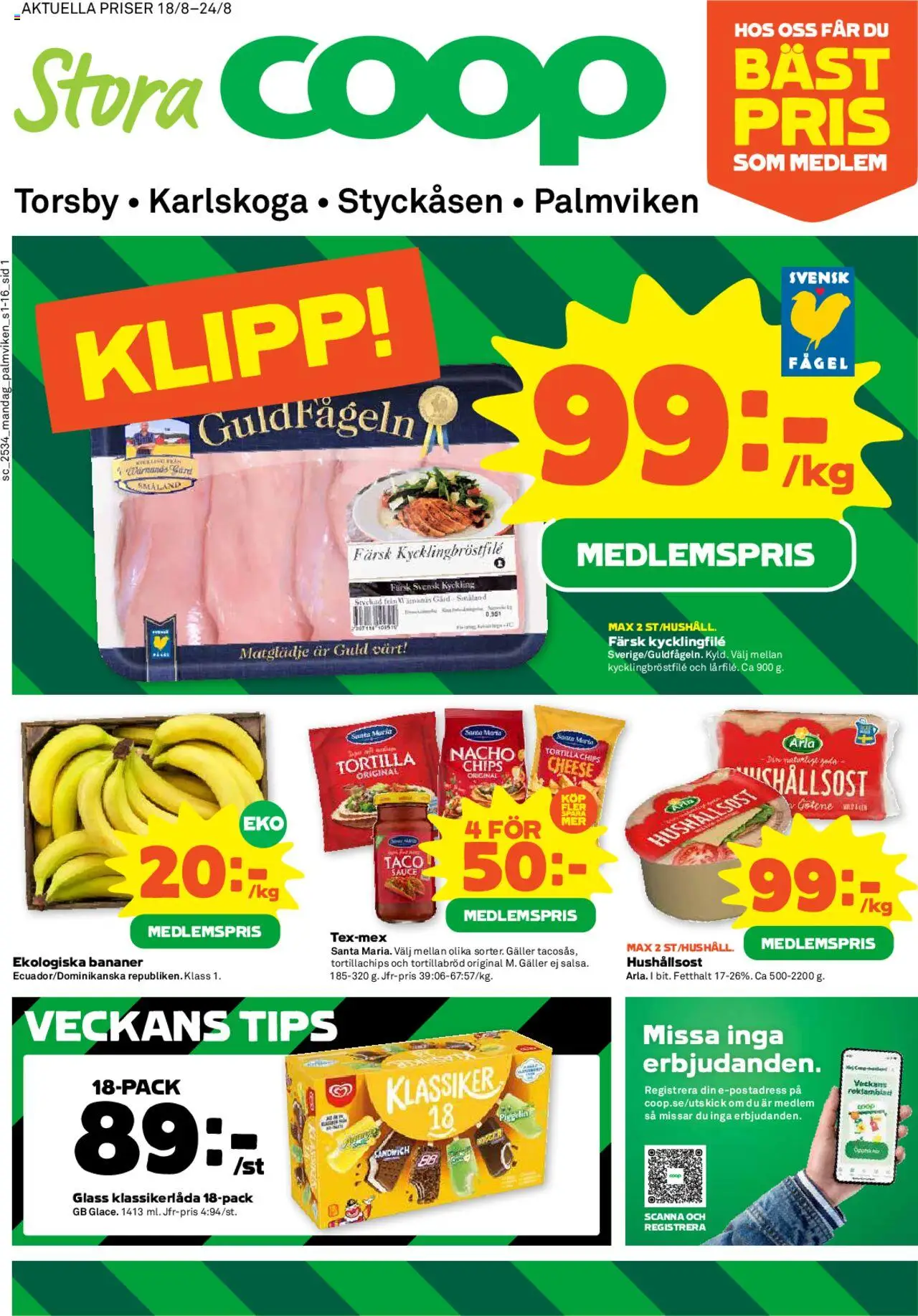 Stora Coop reklamblad aktuell från 18.08.2025 | Sida: 1