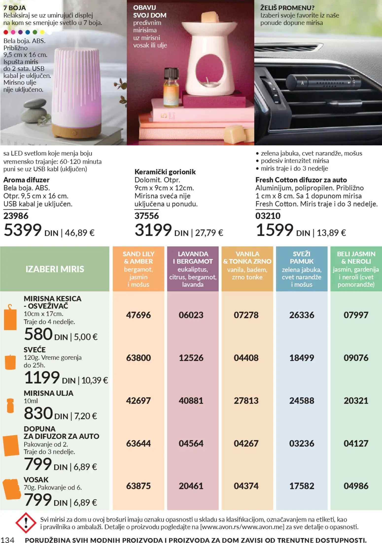 AVON katalog - važi od 28.02.2026 | Strana: 138 | Proizvode: Miris, Ulje, Difuzer, Narandže