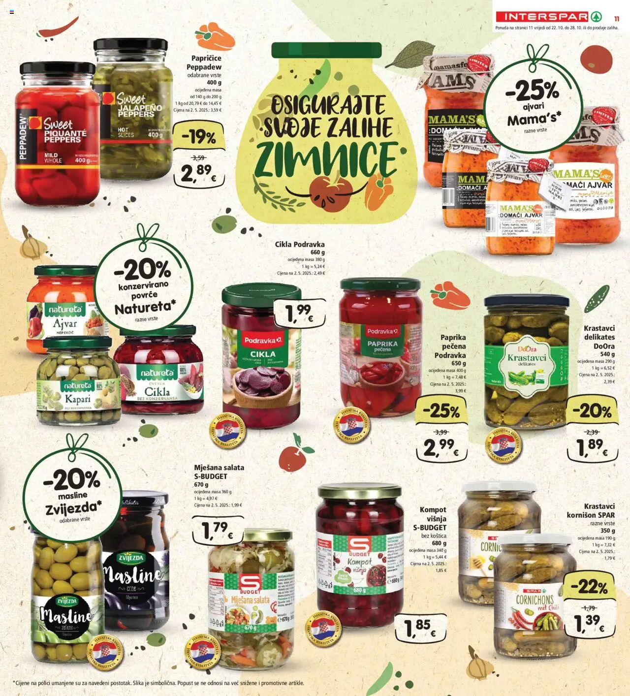 Interspar katalog | vrijedi od 22.10.2025 | Stranica: 13 | Proizvodi: Podravka, Ajvar, Krastavci, Salata