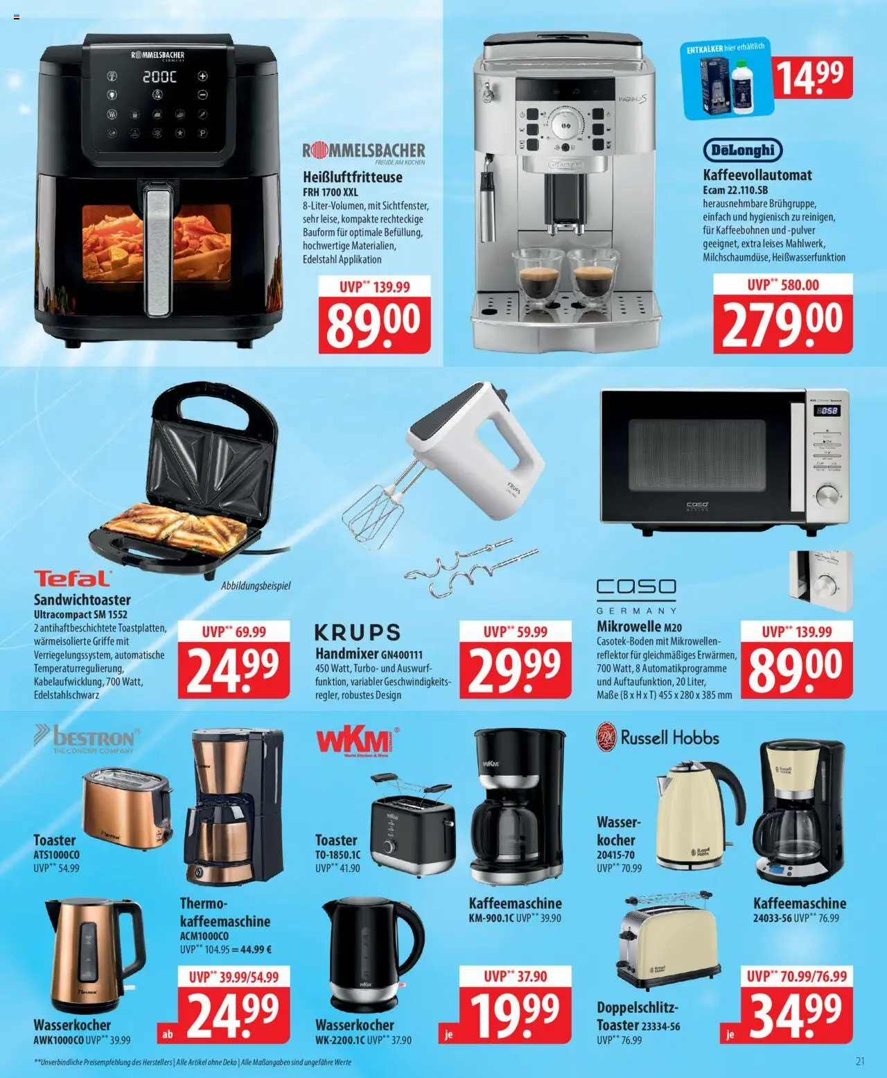 Famila Prospekt 	 – gültig ab 22.09.2025 | Seite: 21 | Produkte: Krups, Kaffeemaschine, Wasserkocher, Heißluftfritteuse