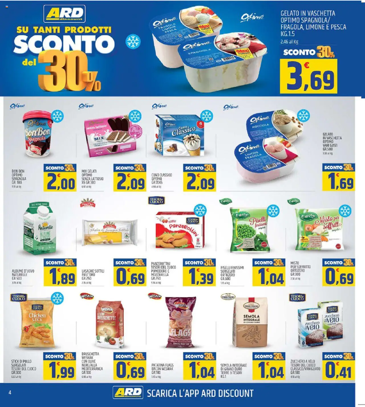 Volantino ARD Discount del 28.08.2025 | Pagina: 4 | Prodotti: Fragole, Mozzarella, Pesca, Piselli