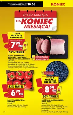 Biedronka gazetka od 30.06.2025 | Strona: 4 | Produkty: Schab, Kraina mięs, Schab wieprzowy, Papryka czerwona