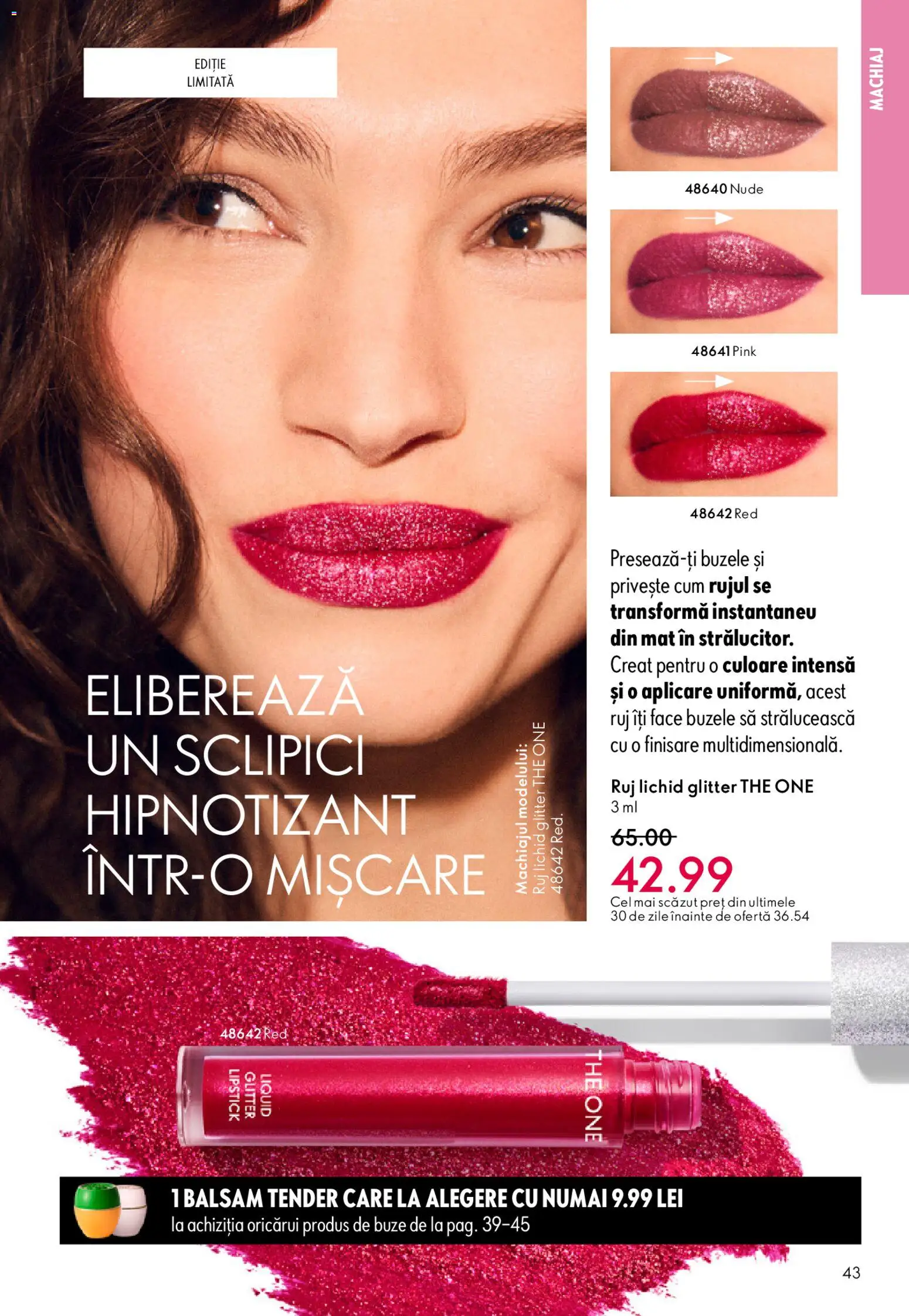 Noul catalog Oriflame – valabil de la 11.02.2026 | Pagină: 43 | Produse: Machiaj, Ruj, Balsam
