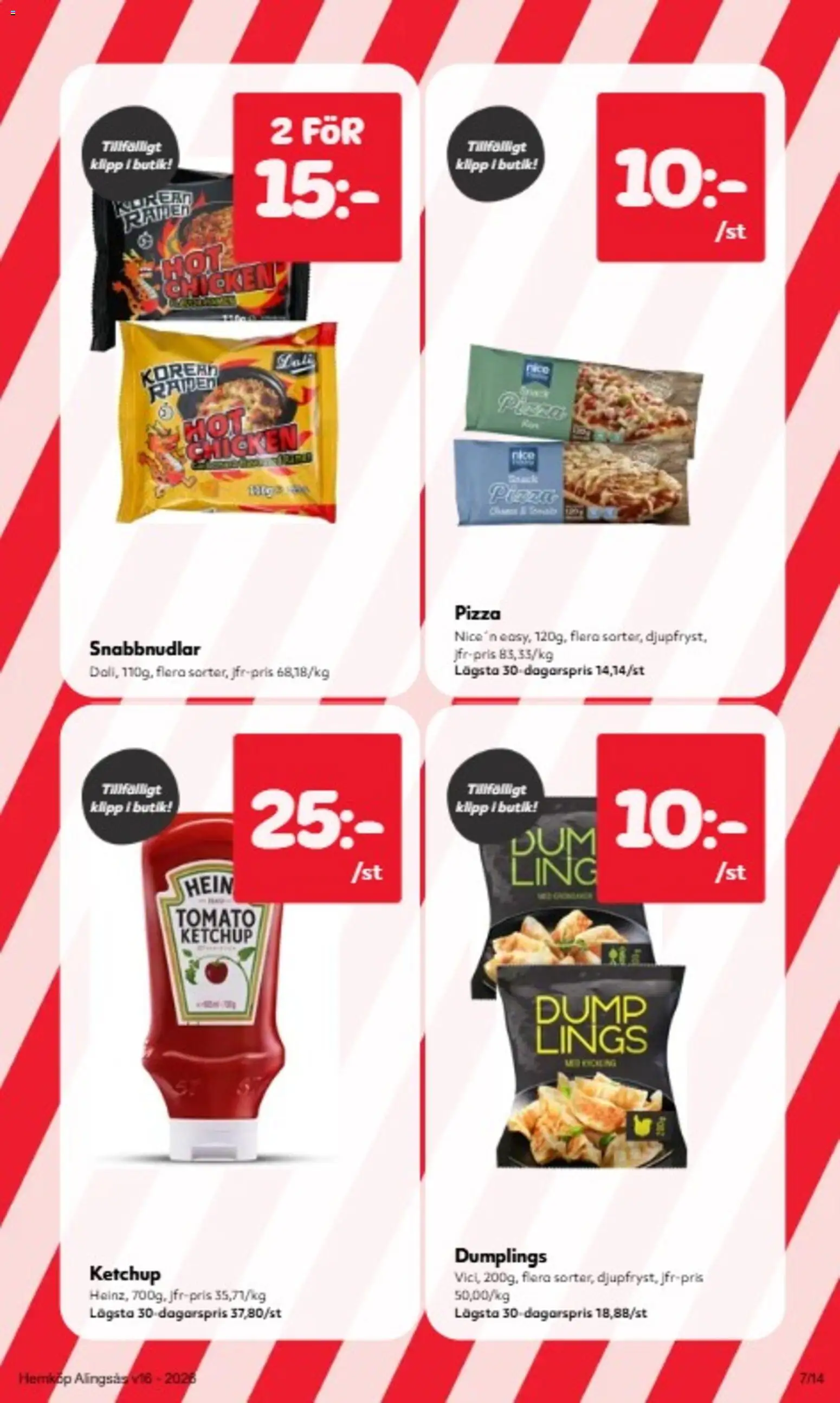 Hemköp reklamblad aktuell från 13.04.2026 | Sida: 8 | Produkter: Pizza, Ketchup