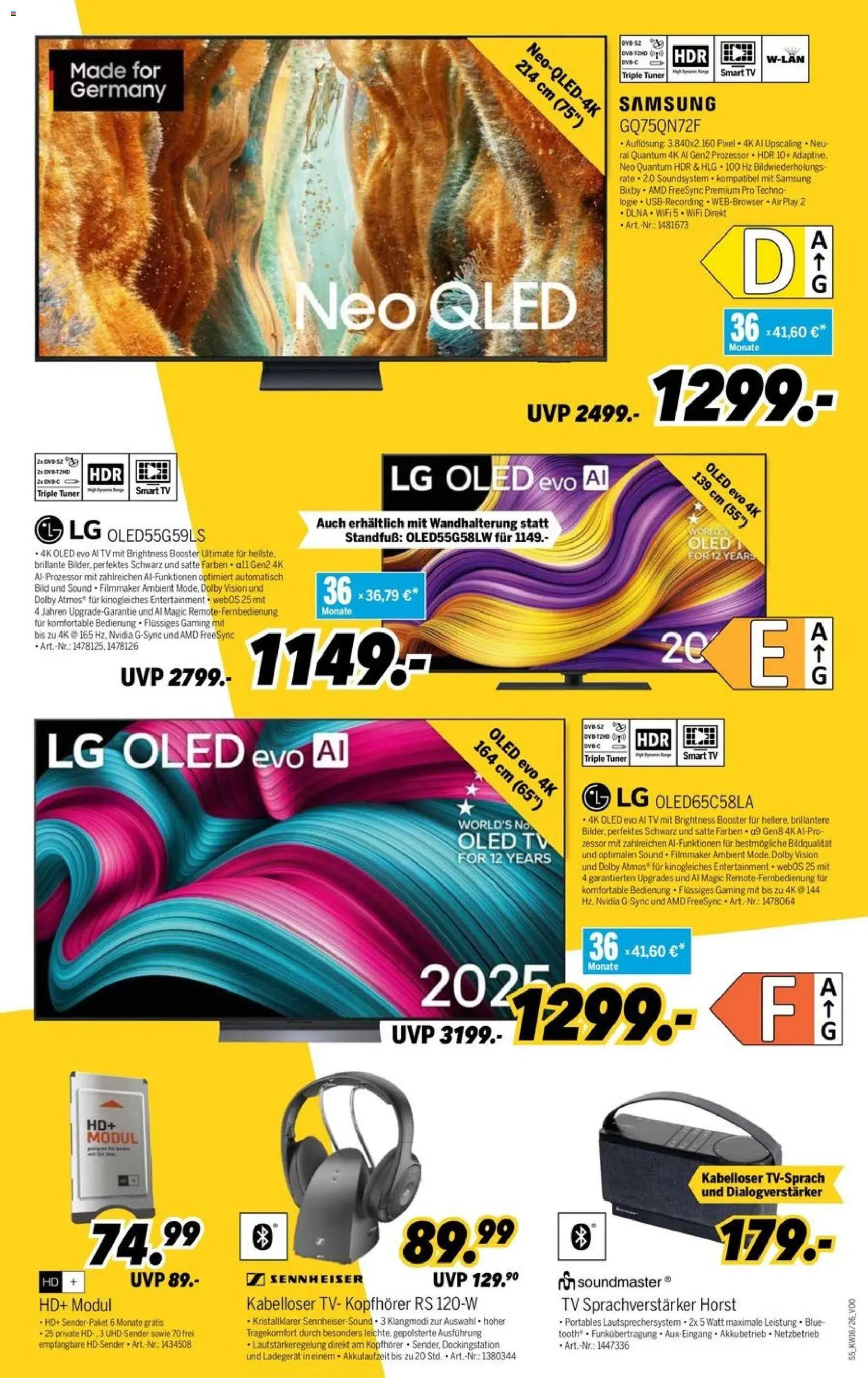 Medimax Prospekt 	 – gültig ab 11.04.2026 | Seite: 5 | Produkte: Samsung, Smart TV, Alpro, TV