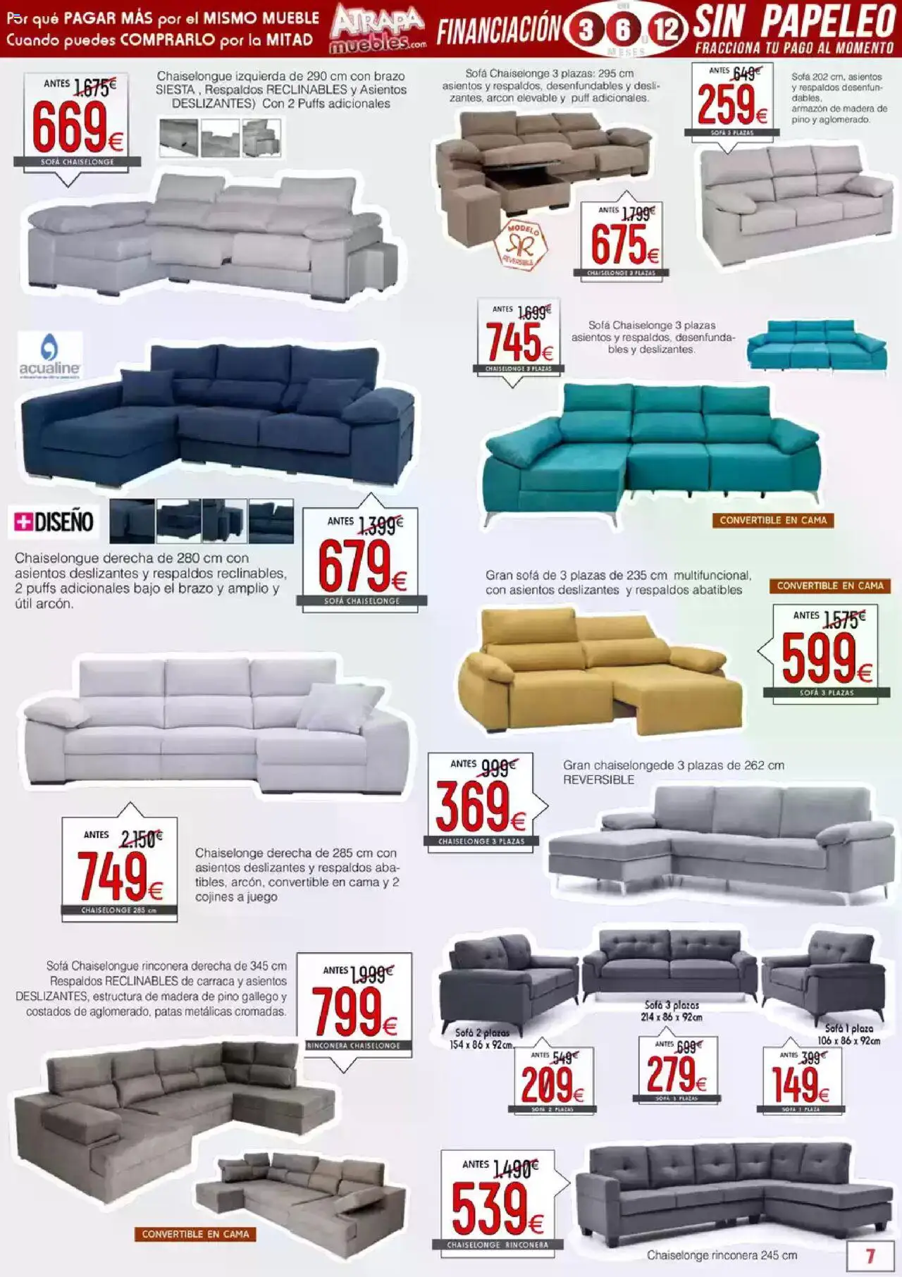 Atrapa Muebles folleto │ válido desde el 01.08.2025 | Página: 7 | Productos: Cama, Sofá