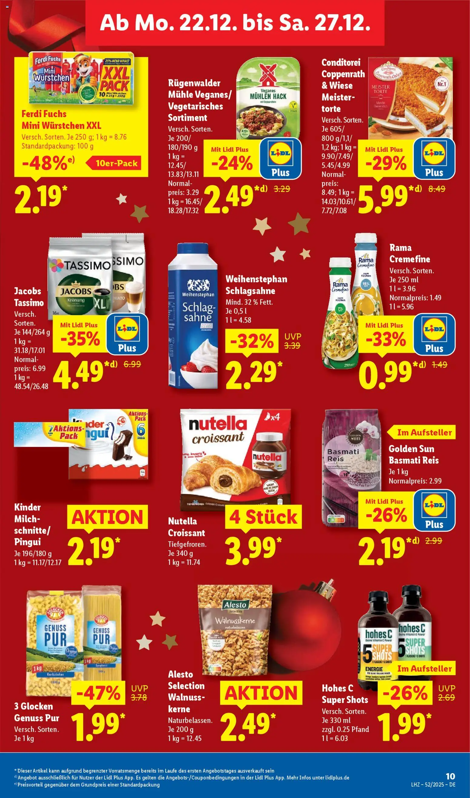 Lidl - Prospekt – gültig ab 22.12.2025 | Seite: 17 | Produkte: Rama cremefine, Hohes c, Sahne, Tassimo