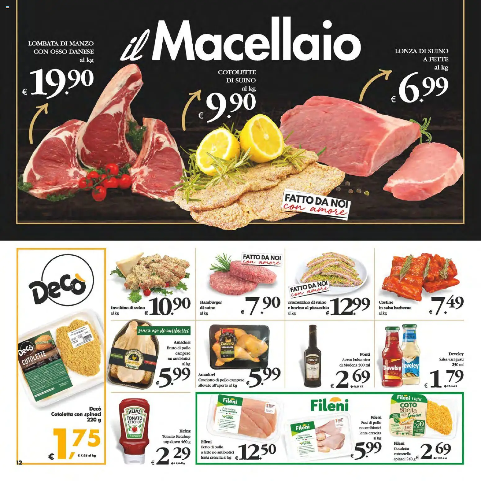 Volantino Decò del 24.02.2026 | Pagina: 12 | Prodotti: Manzo, Top, Tramezzino, Hamburger