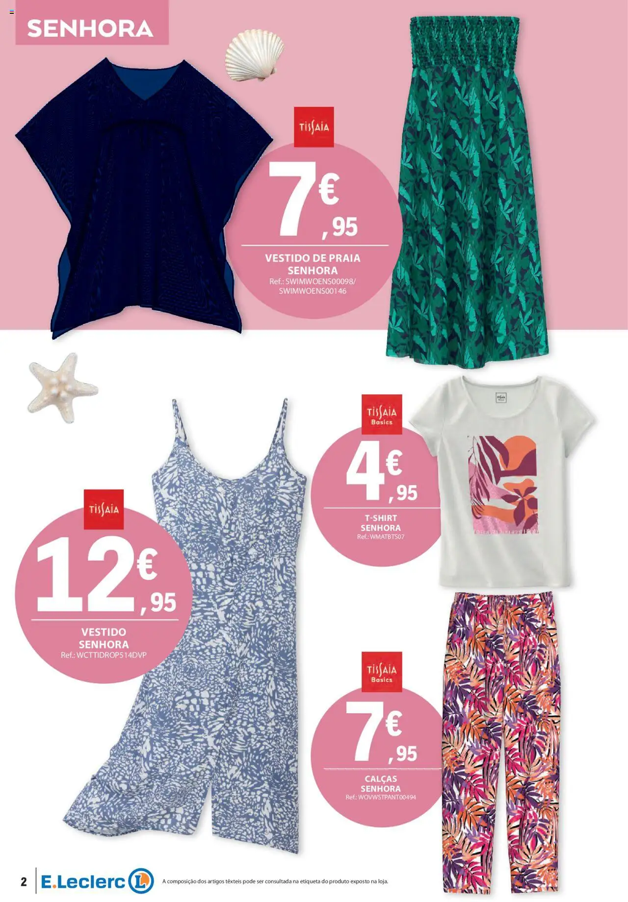 E.Leclerc - Folheto Especial Praia │ válido de 10.06.2025 | Página: 2 | Produtos: Vestido, Calças