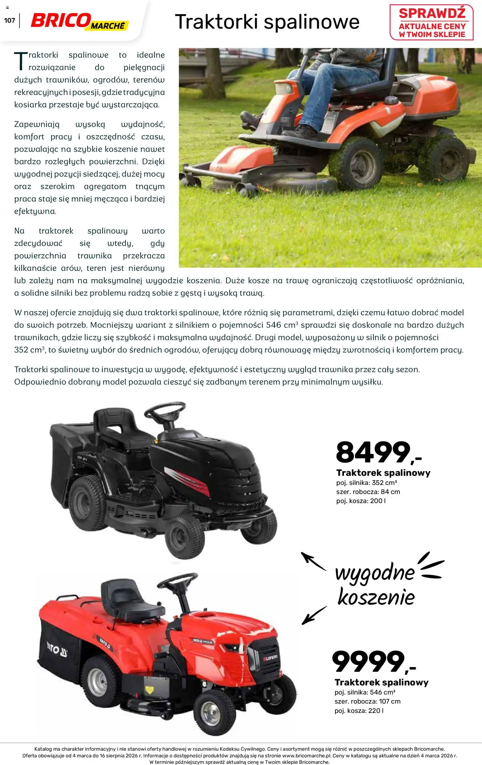 Brico Marché gazetka - Wiosna od 04.03.2026 | Strona: 107 | Produkty: Kosiarka