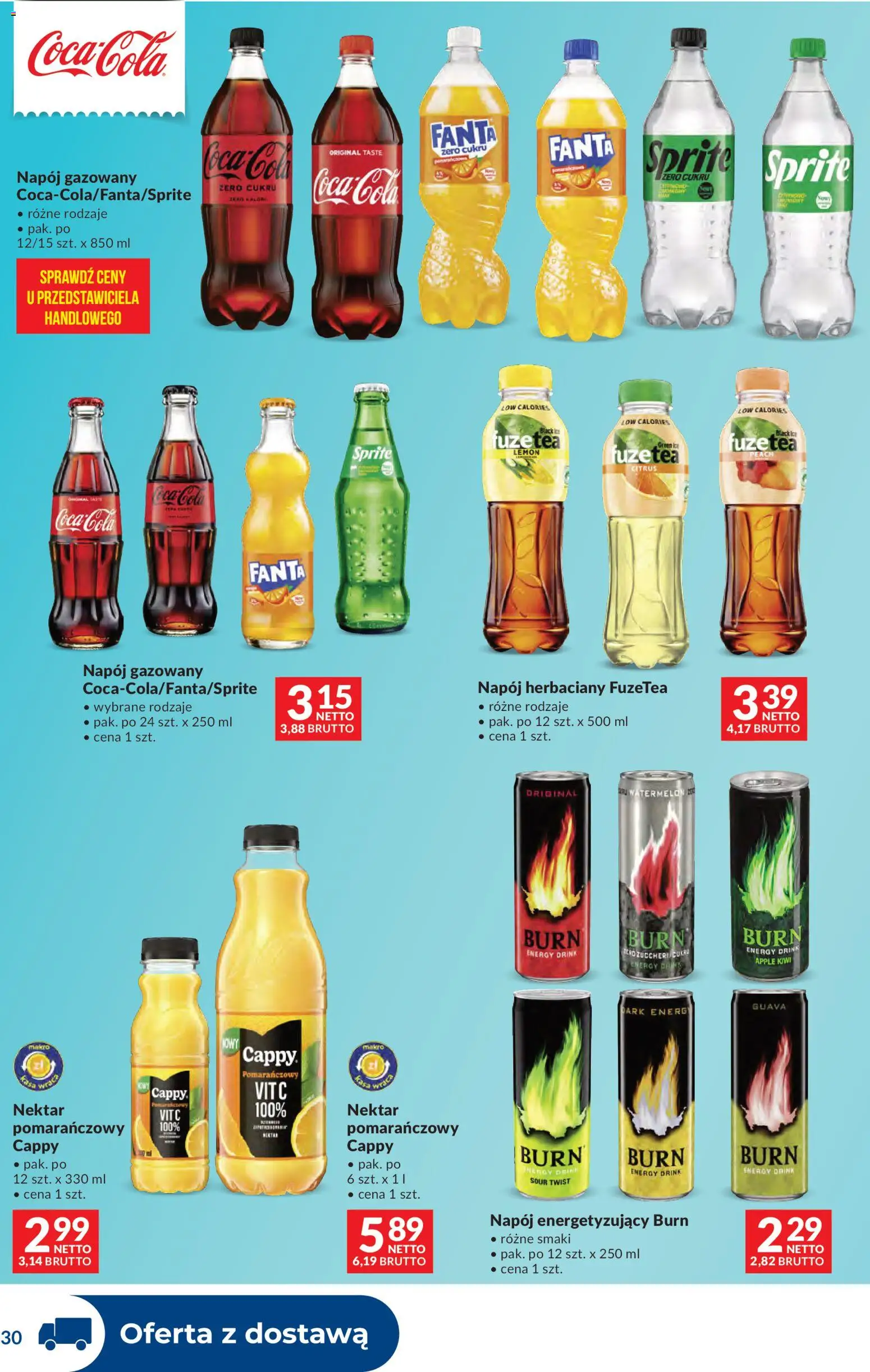 Makro Gazetka - Dystrybucja do sklepów od 03.03.2026 | Strona: 30 | Produkty: Sprite, Coca cola, Kiwi