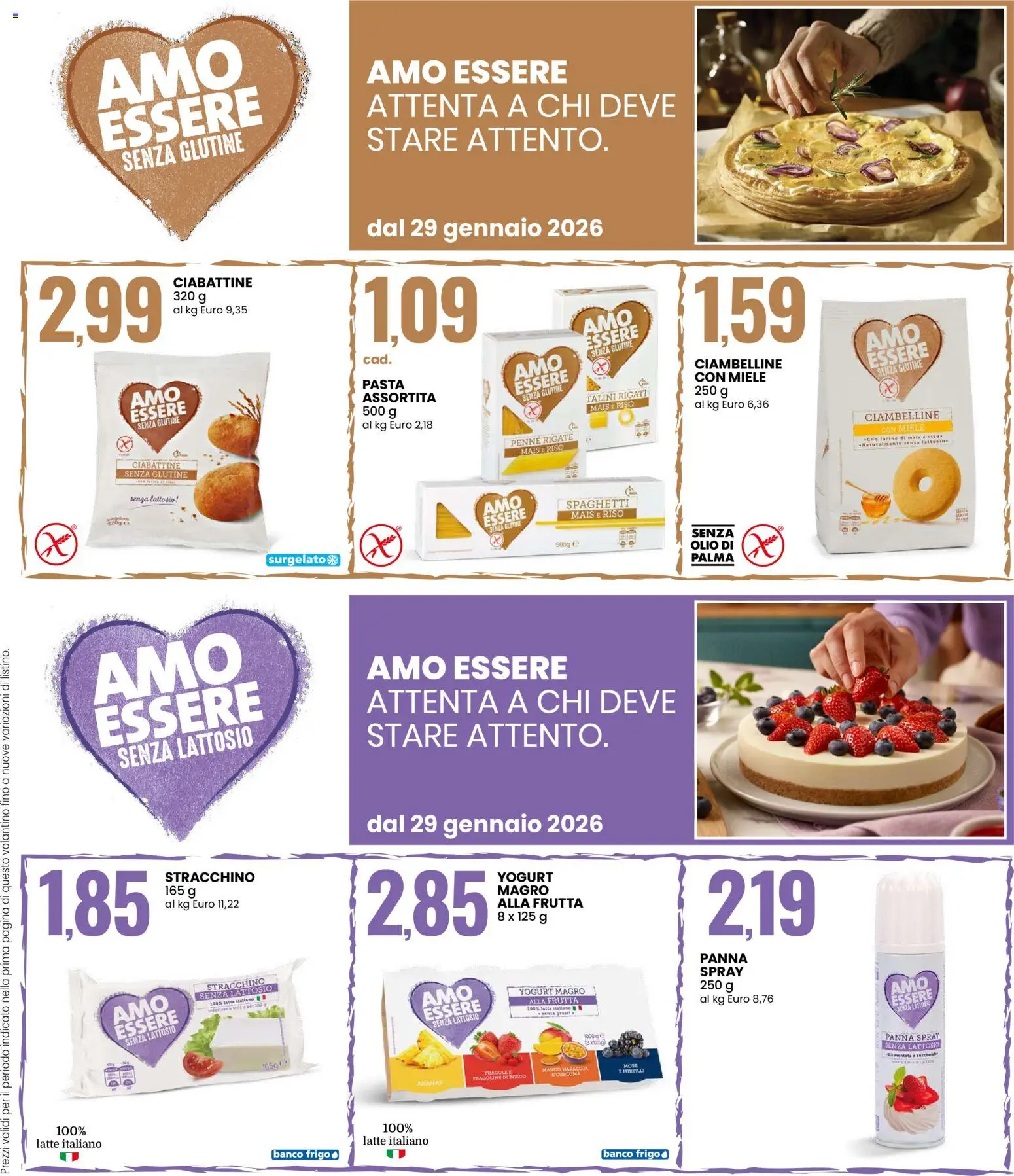 Volantino Eurospin del 29.01.2026 | Pagina: 9 | Prodotti: Yogurt, Panna, Olio, Mais
