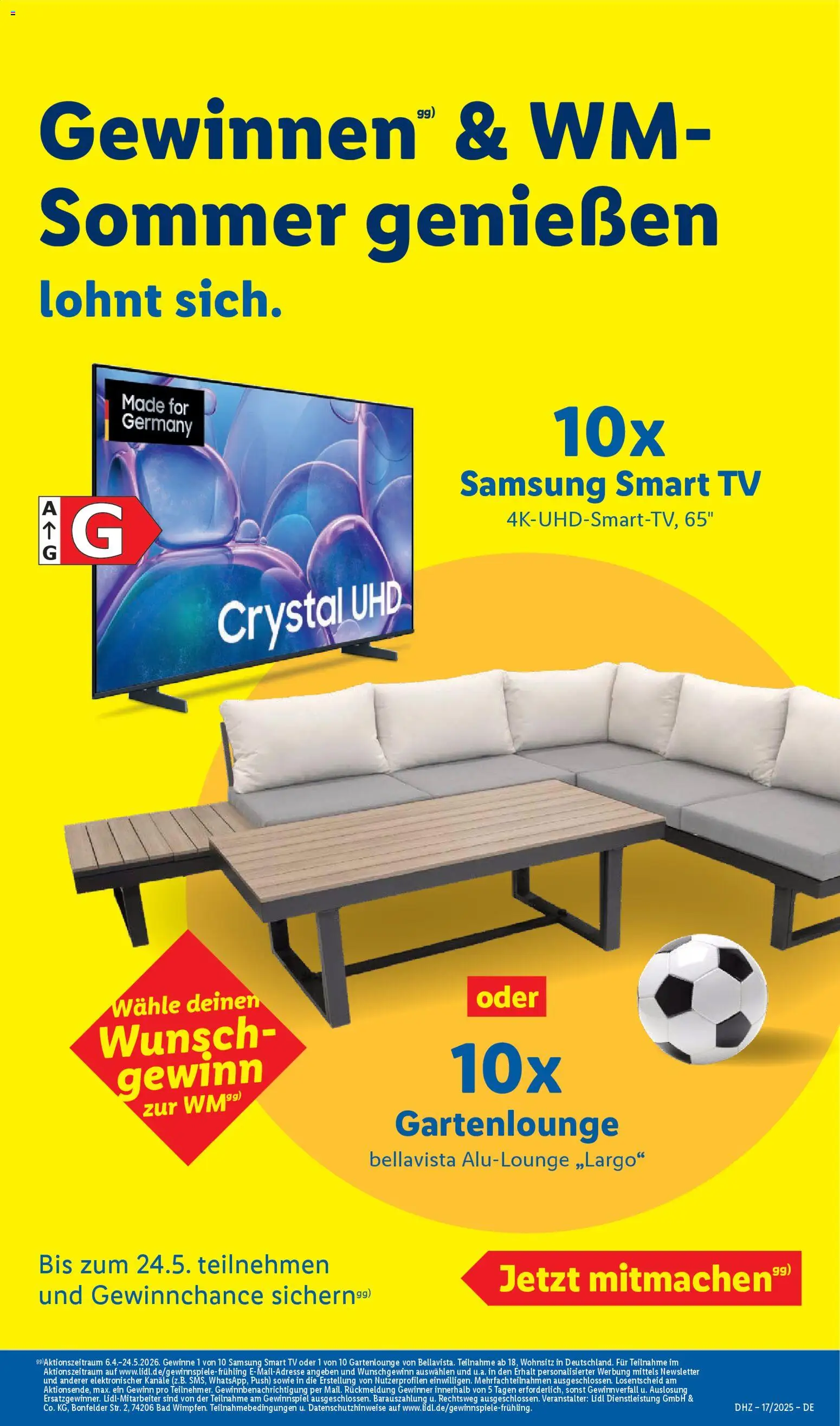 Lidl Prospekt – gültig ab 20.04.2026 | Seite: 21 | Produkte: Samsung, Smart TV, TV