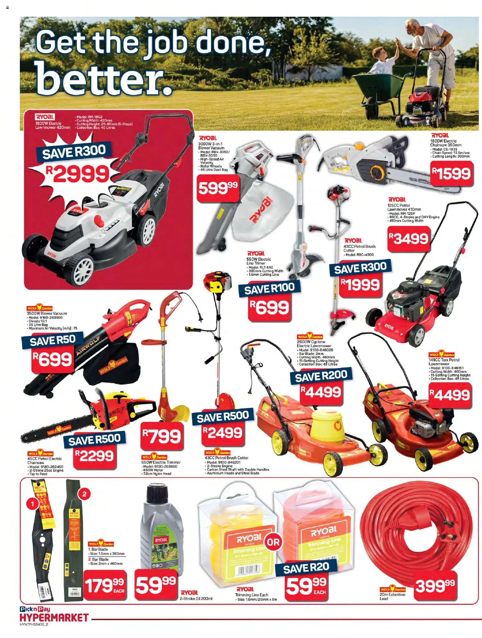 New Pick n Pay catalogue – valid from 22.01.2026 | Page: 2 | Products: Bag, Chainsaw, Oil, Tap