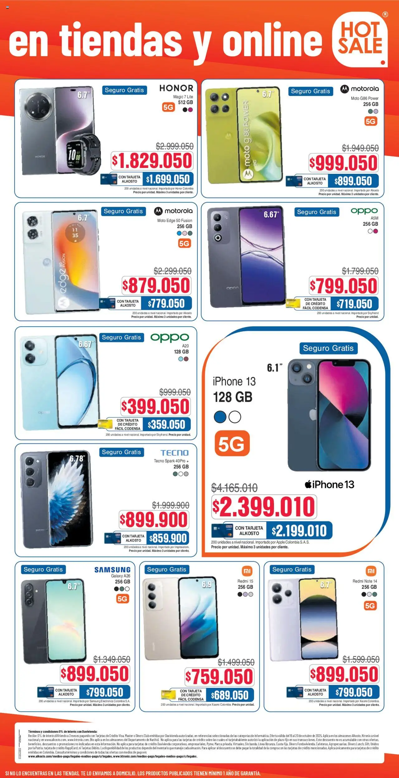 Alkosto - Hot Sale │ válido desde el 16.10.2025 | Página: 5 | Productos: Té, Apple, Iphone