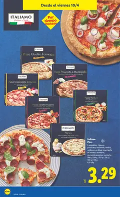 Vista previa Pizza Stracciatella di Burrata, with Mozzarella, Cooked Ham and Stracciatella di Burrata válido desde el 06.04.2026 | Página: 44 | Productos: Salame, Pizza