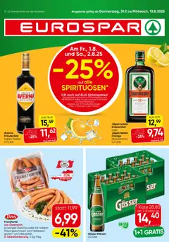 Vorschau von dem Prospekt - Eurospar Flugblatt - Niederösterreich gültig ab 31.07.2025